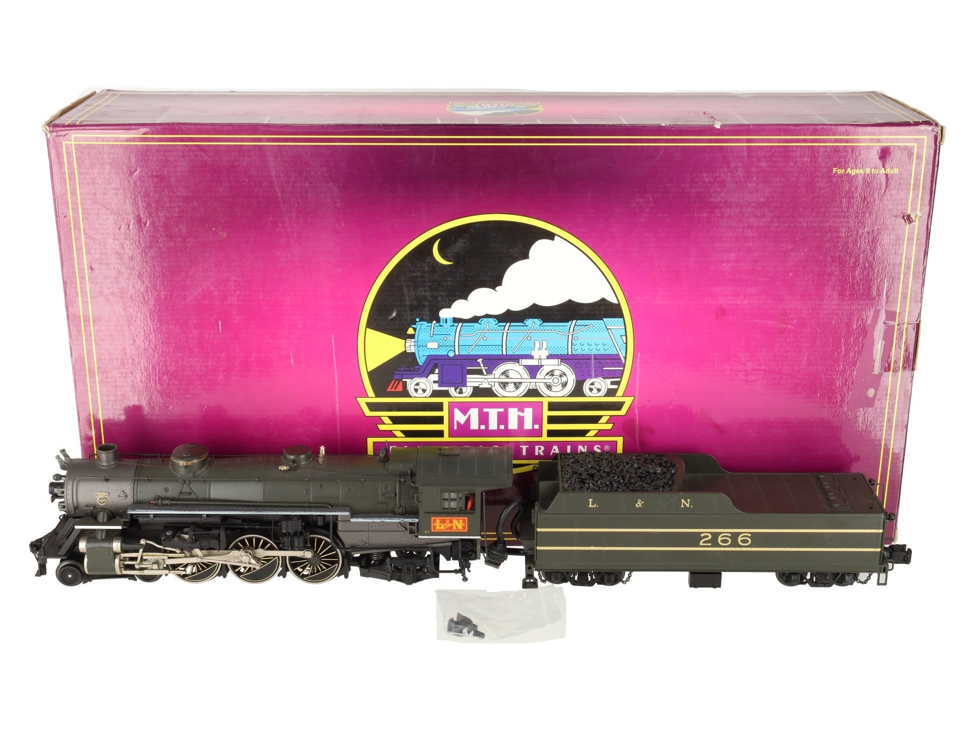 MTH 20-3104-1 O Gauge L&N 4-6-2 Heavy Pacific Steam Loco & Tender #266 w PS2 EX/Box