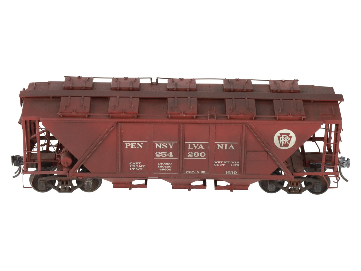 Precision Scale Company 15170 O PRR H-30a Covered Hopper (2-Rail) -Painted/Box