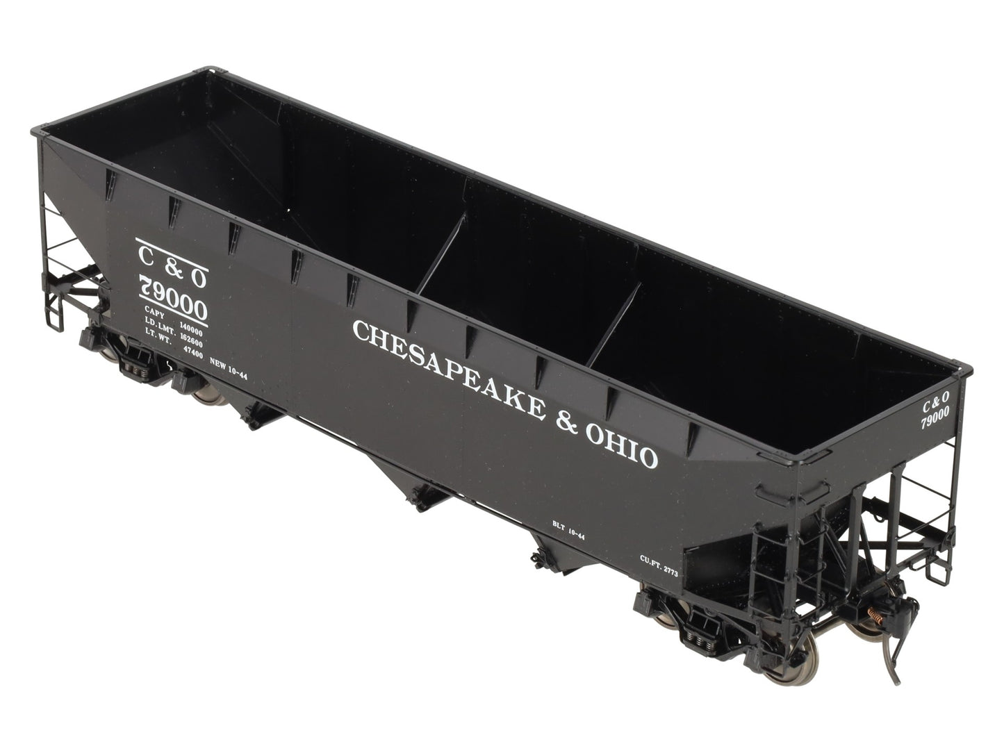 Precision Scale Co. 17217-8 O Brass C&O 70-Ton Triple Bay Hopper (2 Rail) -F/P VG/Box