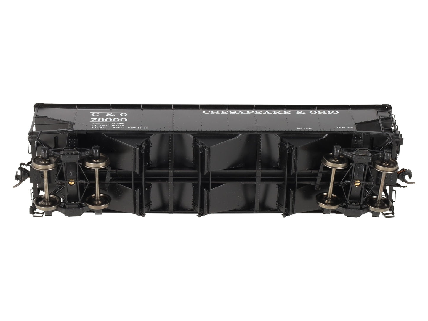 Precision Scale Co. 17217-8 O Brass C&O 70-Ton Triple Bay Hopper (2 Rail) -F/P VG/Box