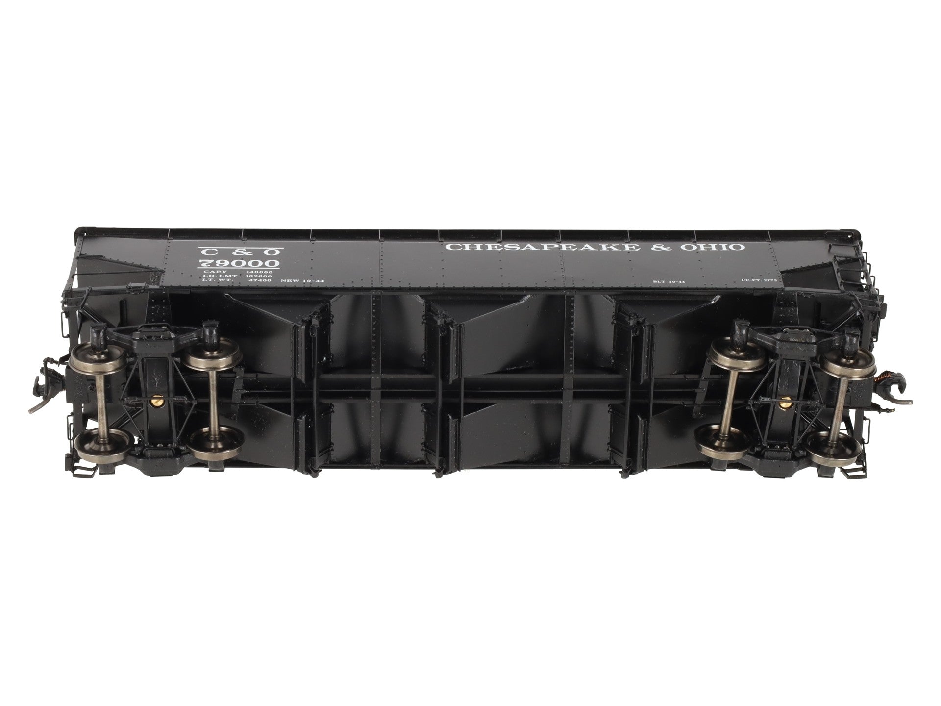 Precision Scale Co. 17217-8 O Brass C&O 70-Ton Triple Bay Hopper (2 Rail) -F/P VG/Box