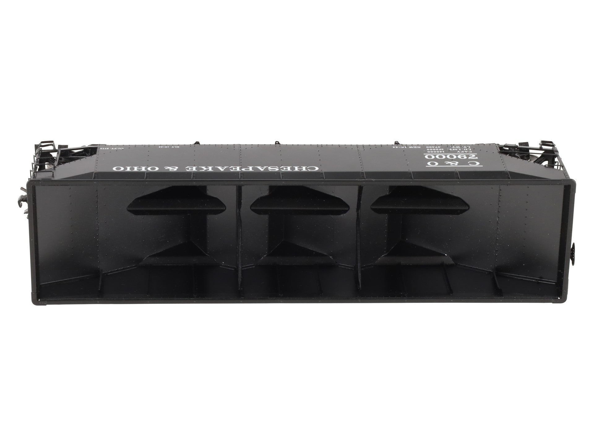Precision Scale Co. 17217-8 O Brass C&O 70-Ton Triple Bay Hopper (2 Rail) -F/P VG/Box