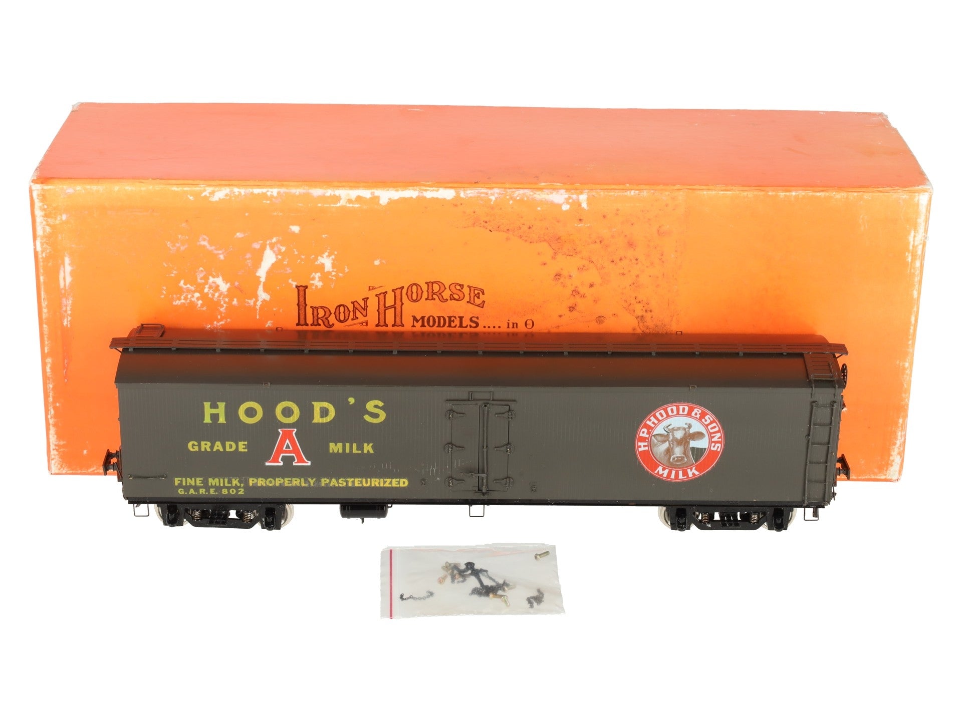 Precision Scale Co. 16117 H.P. Hood & Sons Brass Milk Tank Car (2-Rail) -F/P EX/Box