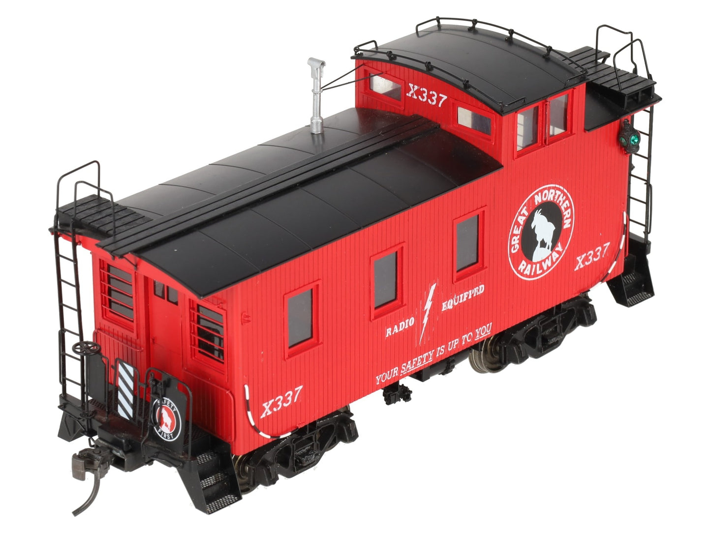 Beaver Creek Model Co. O Brass Great Northern Wood Caboose #X337 (2-Rail) EX/Box