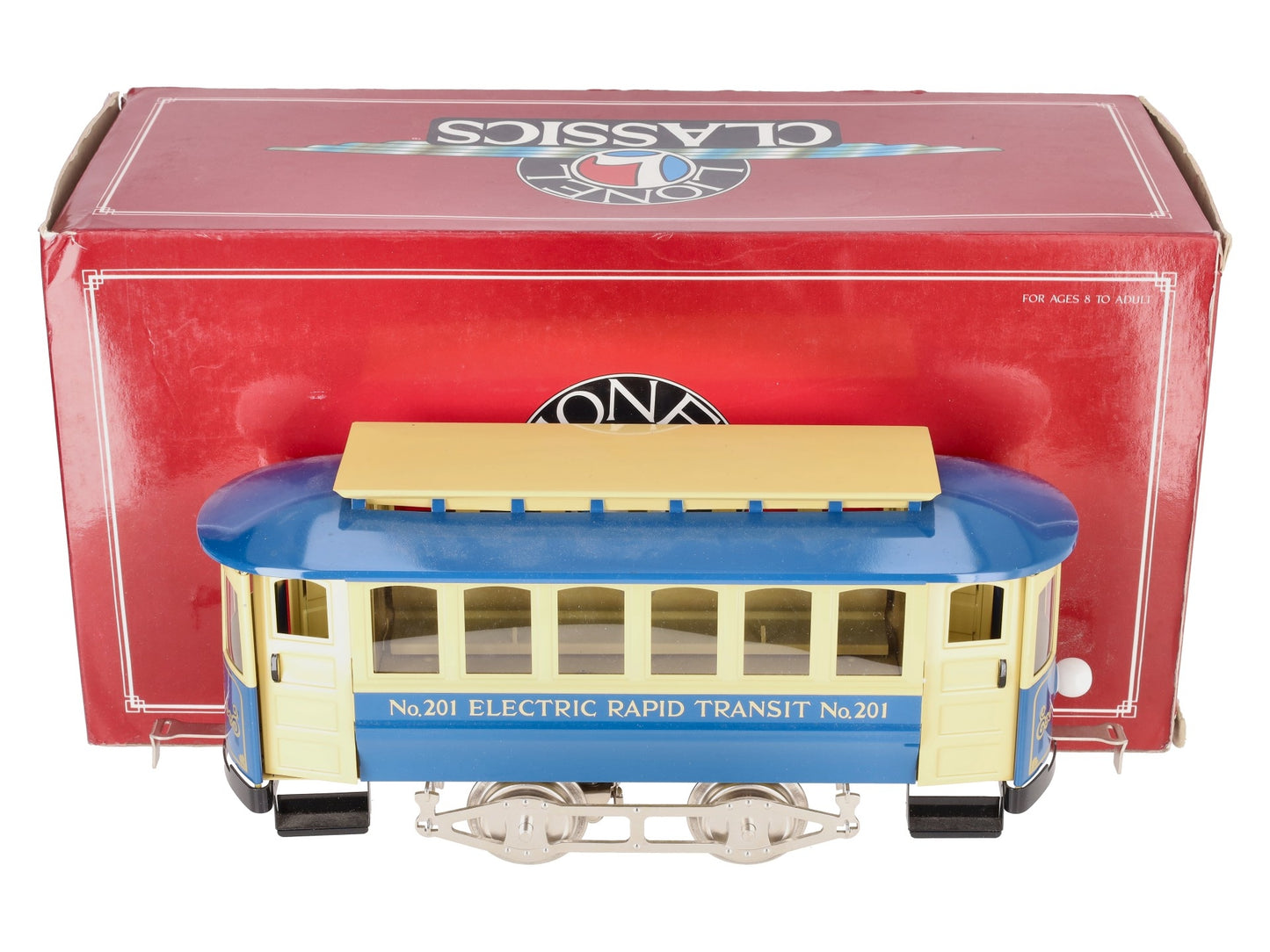 Lionel 6-13901 Standard Gauge Electric Rapid Non-Powered Transit Trolley #201 EX/Box