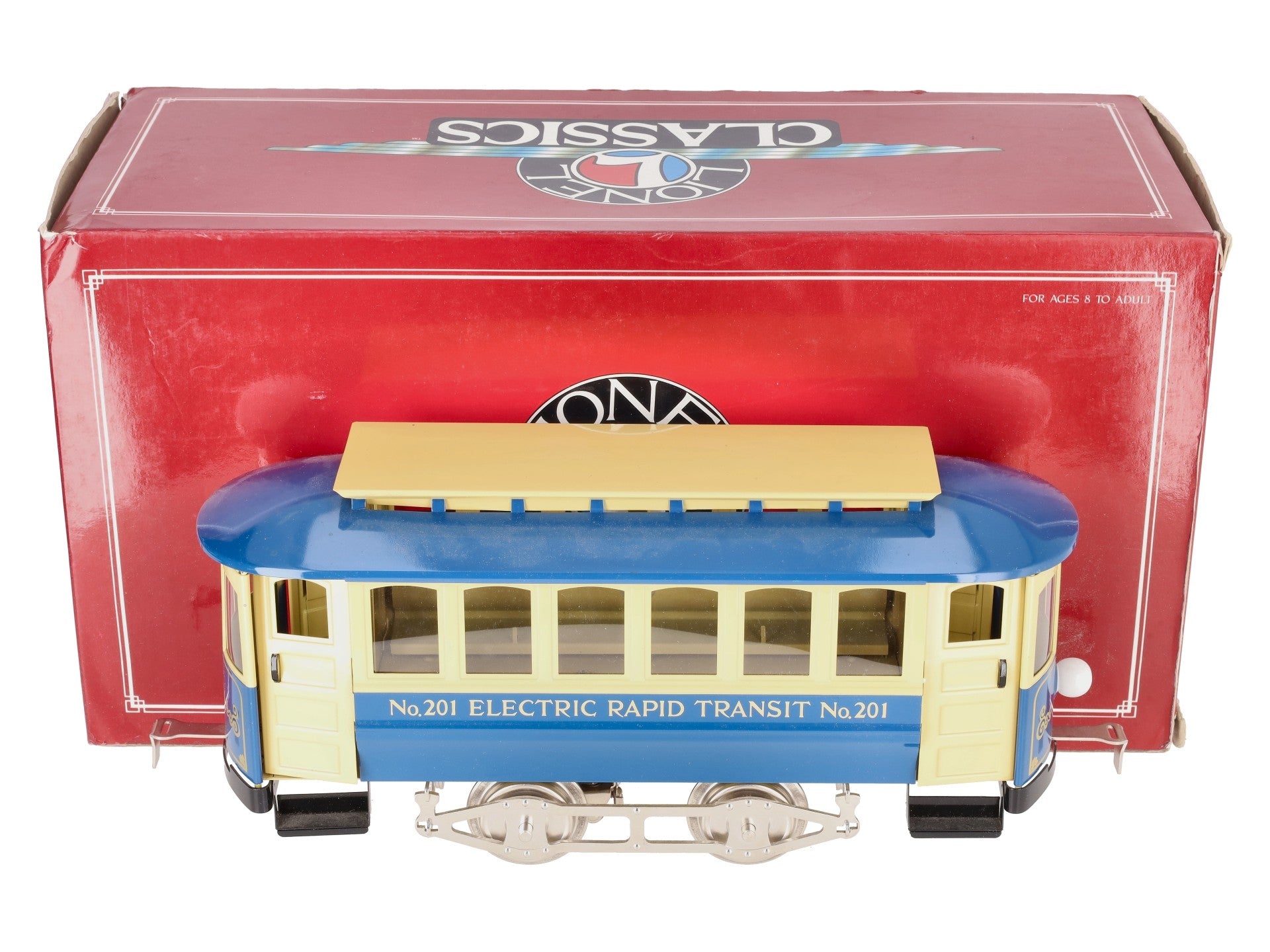 Lionel 6-13901 Standard Gauge Electric Rapid Non-Powered Transit Trolley #201 EX/Box