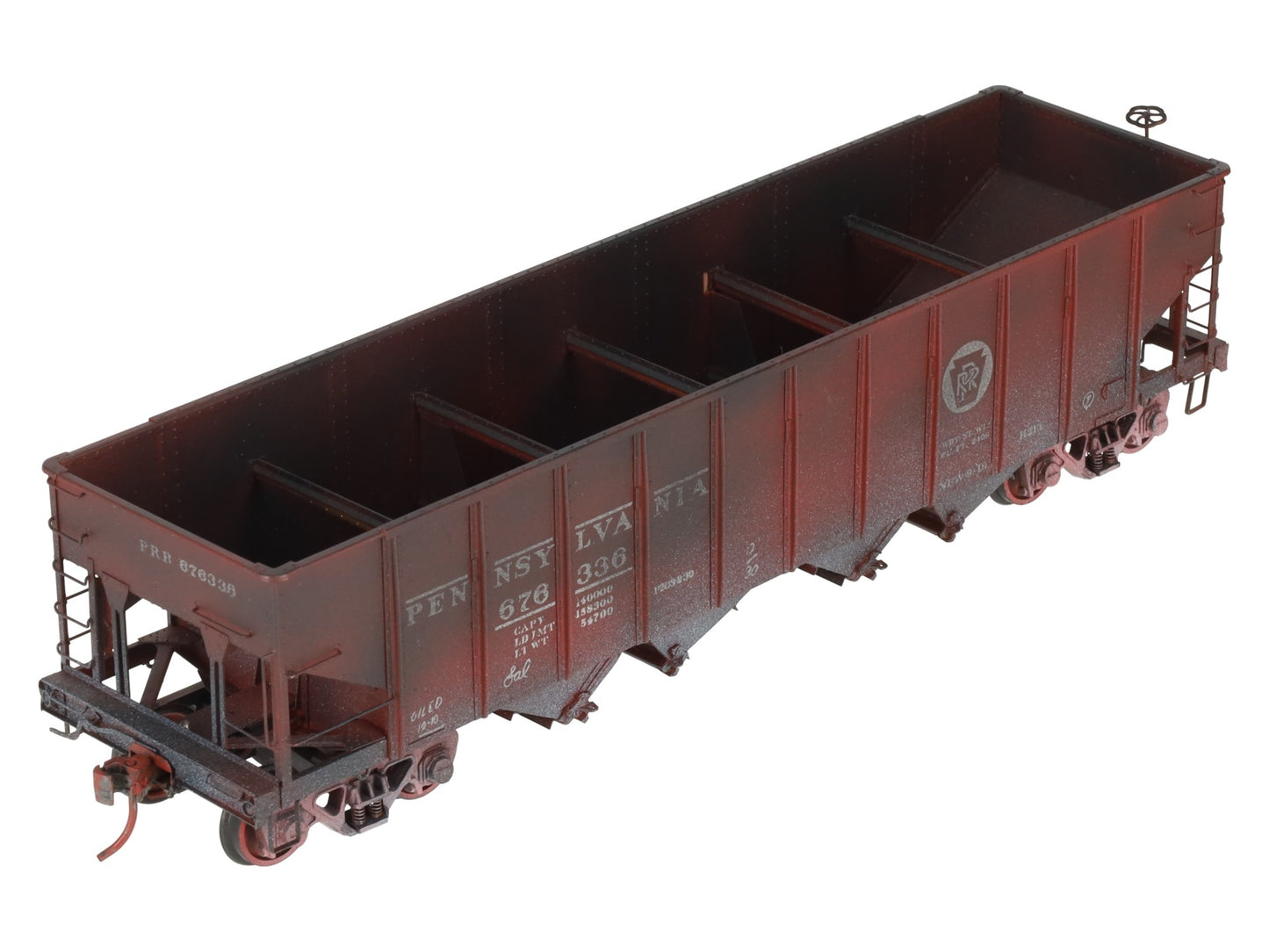 Pacific Limited PL-850 O Brass PRR H-21a Hopper (2-Rail) -Painted/Box