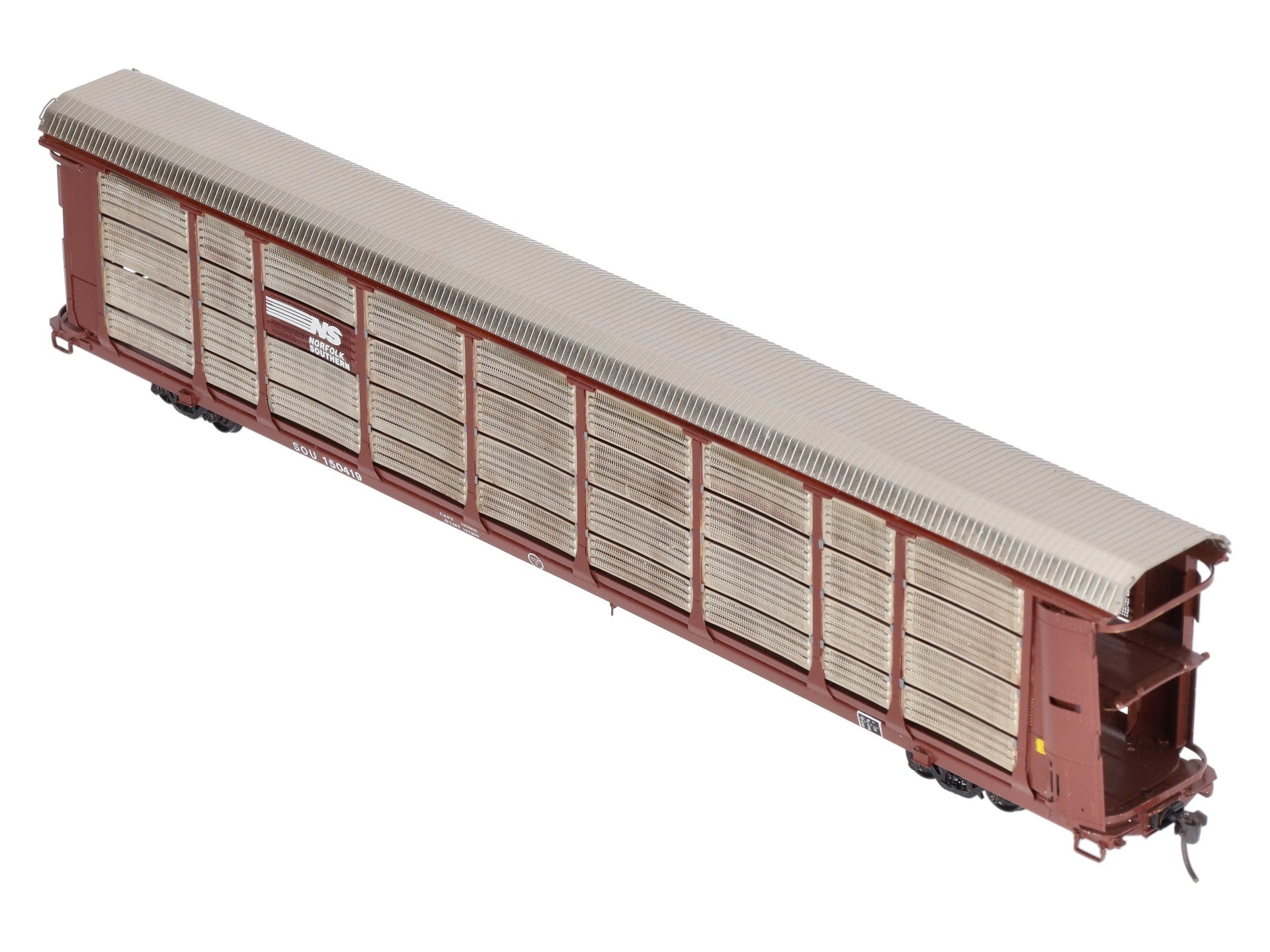 Overland OMI-3120 BRASS HO Custom NS Thrall Bi-Level Enclosed Auto Rack EX/Box