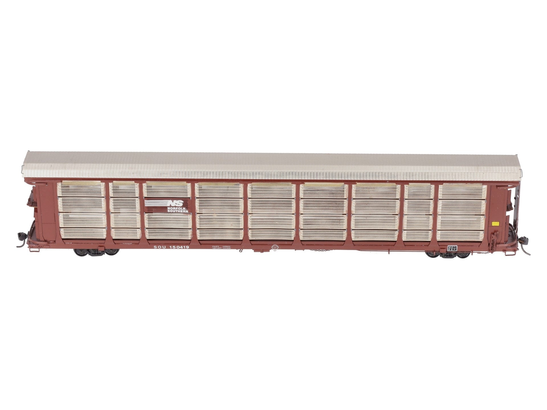 Overland OMI-3120 BRASS HO Custom NS Thrall Bi-Level Enclosed Auto Rack EX/Box