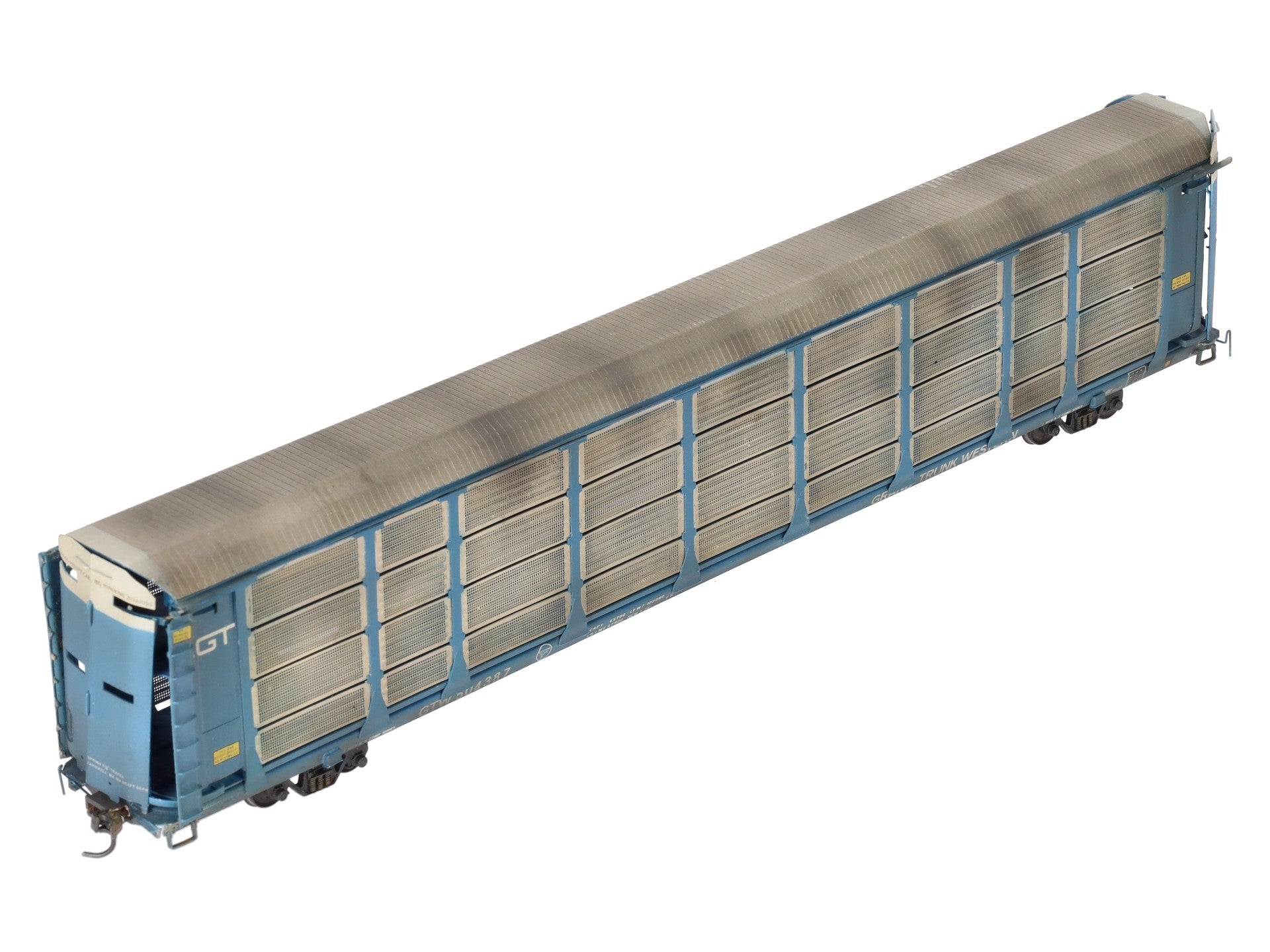 Overland 1323 HO BRASS Custom GTW Auto Rack Bi-Level Thrall w/ Closed Sides/Box
