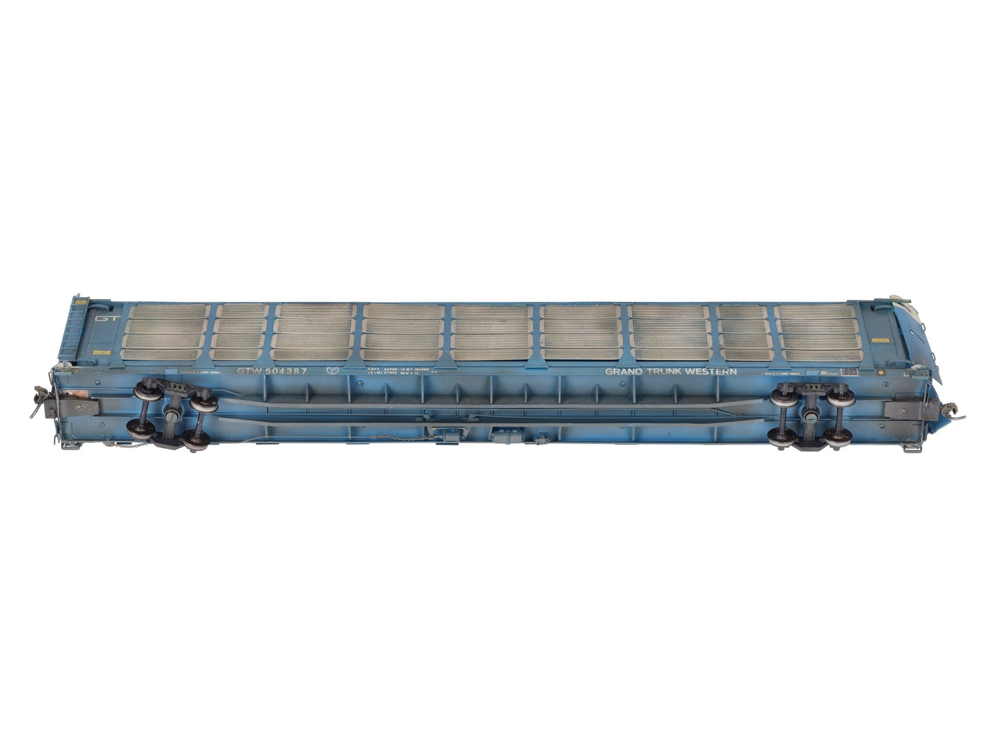 Overland 1323 HO BRASS Custom GTW Auto Rack Bi-Level Thrall w/ Closed Sides/Box