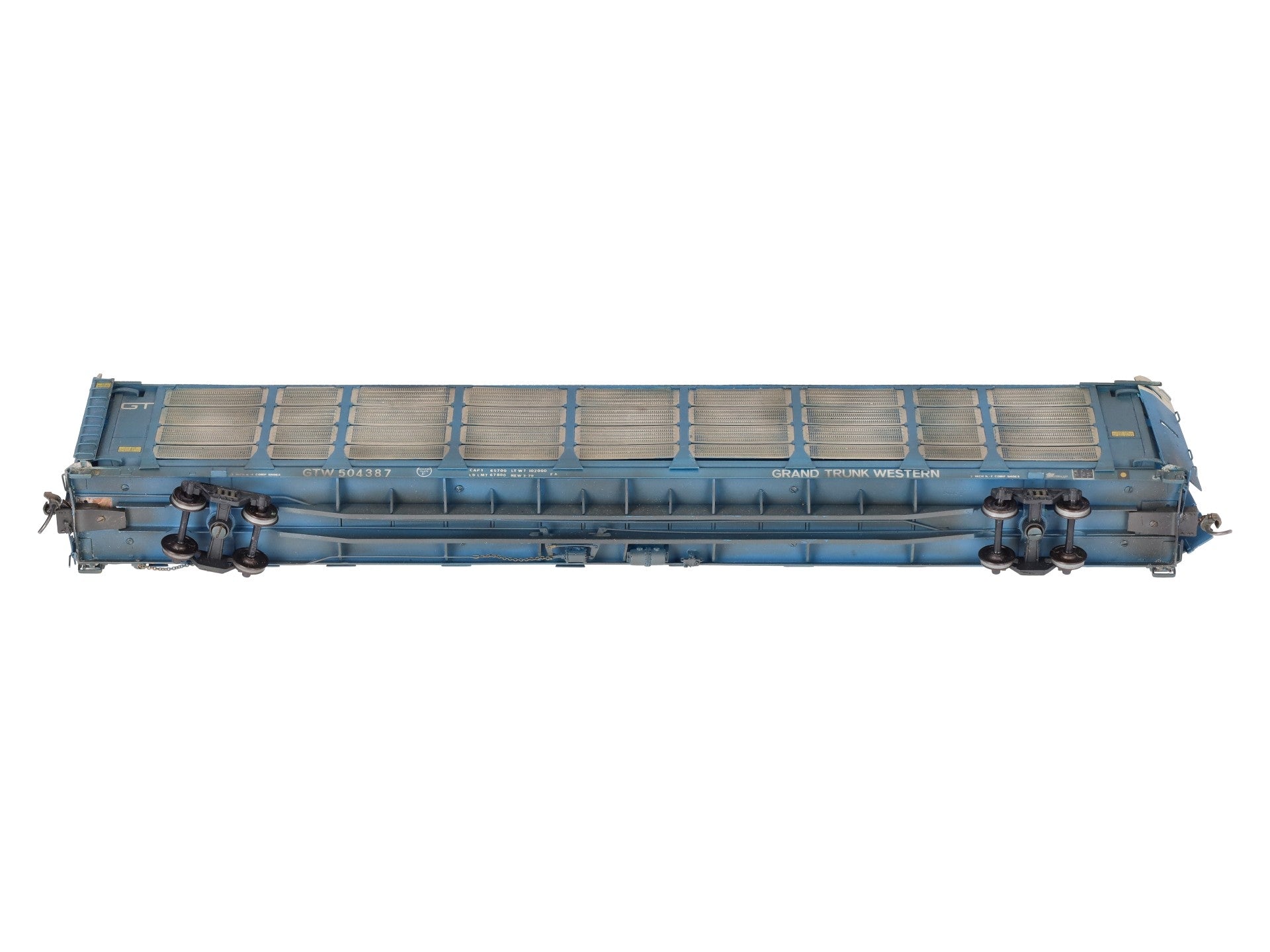 Overland 1323 HO BRASS Custom GTW Auto Rack Bi-Level Thrall w/ Closed Sides/Box