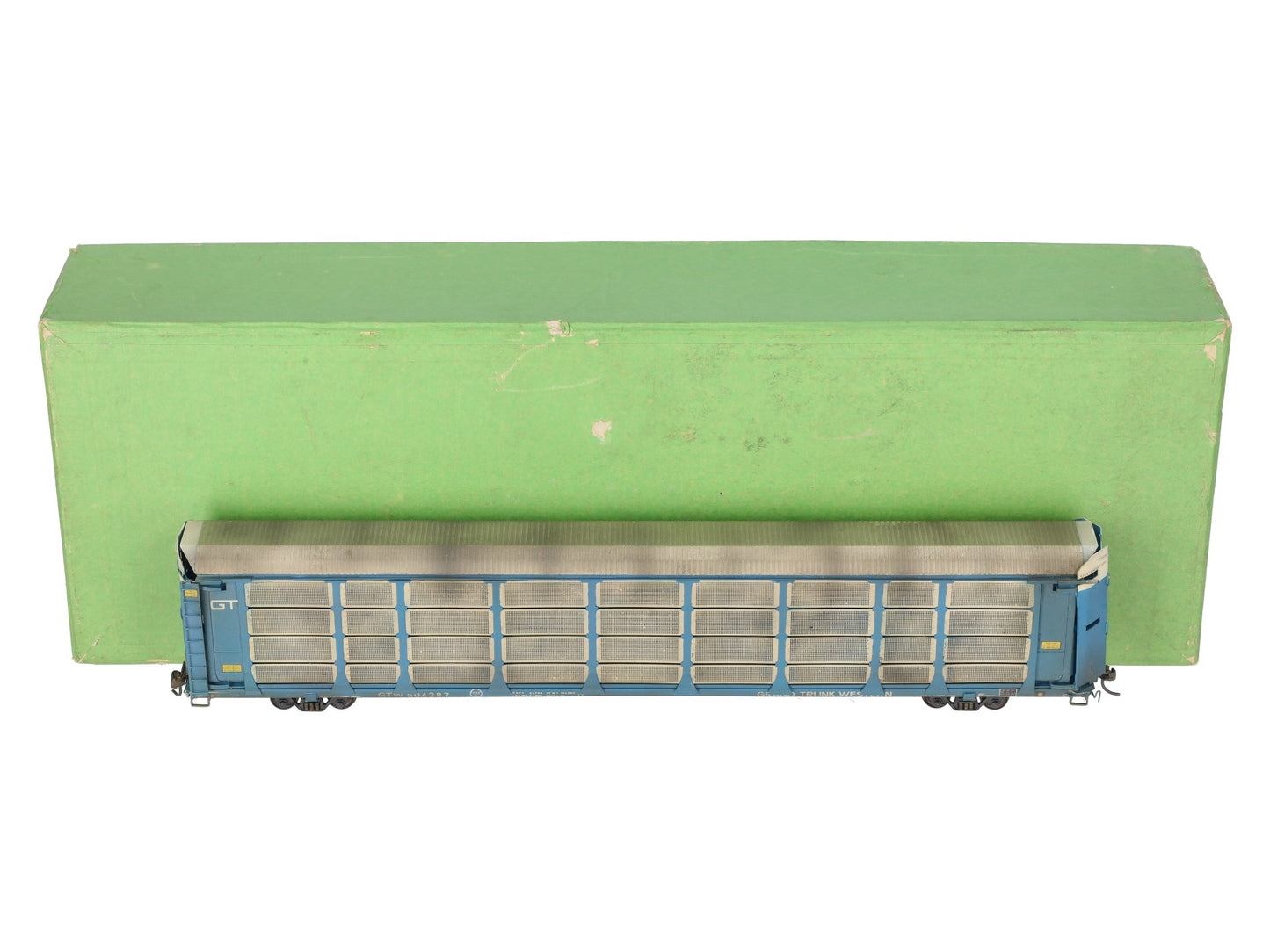 Overland 1323 HO BRASS Custom GTW Auto Rack Bi-Level Thrall w/ Closed Sides/Box