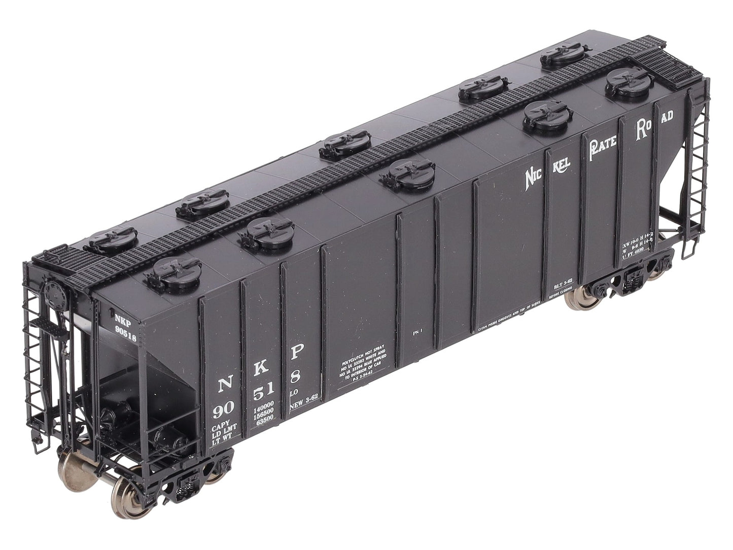 Overland 3299 HO Brass Nickel Plate Road Hopper Car 4,000 Cu.Ft. Painted #90518 EX/Box