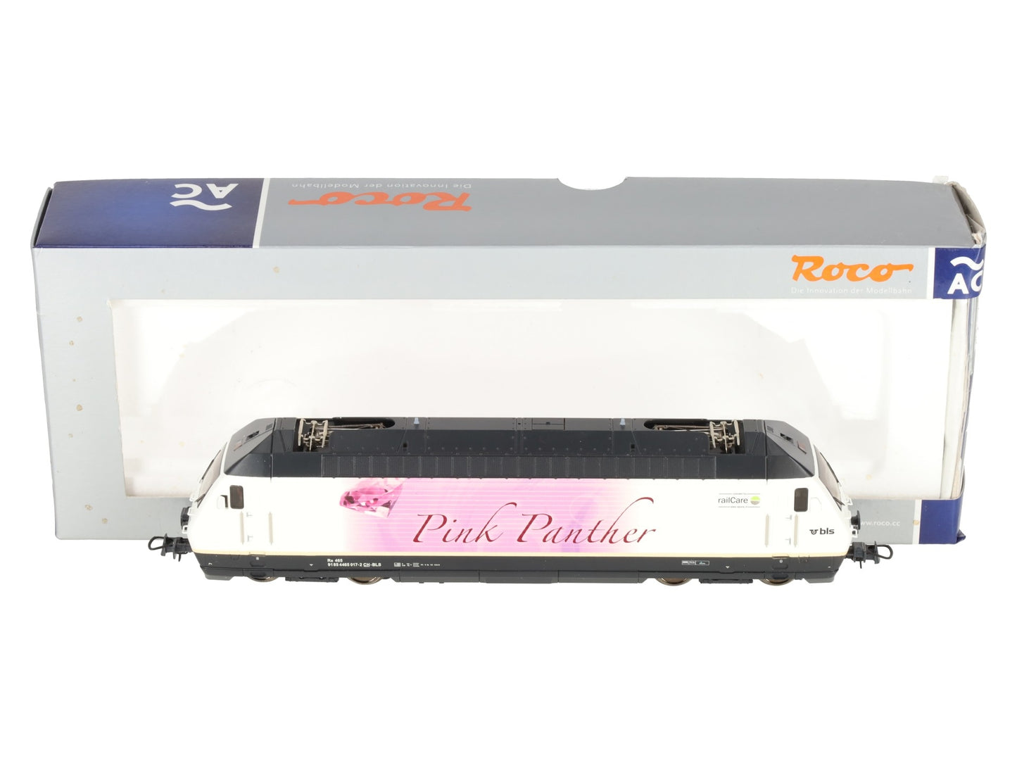 Roco 79275 HO Bern-Lötschberg-Simplon Electric Locomotive 465 017 "Pink Panther" EX/Box