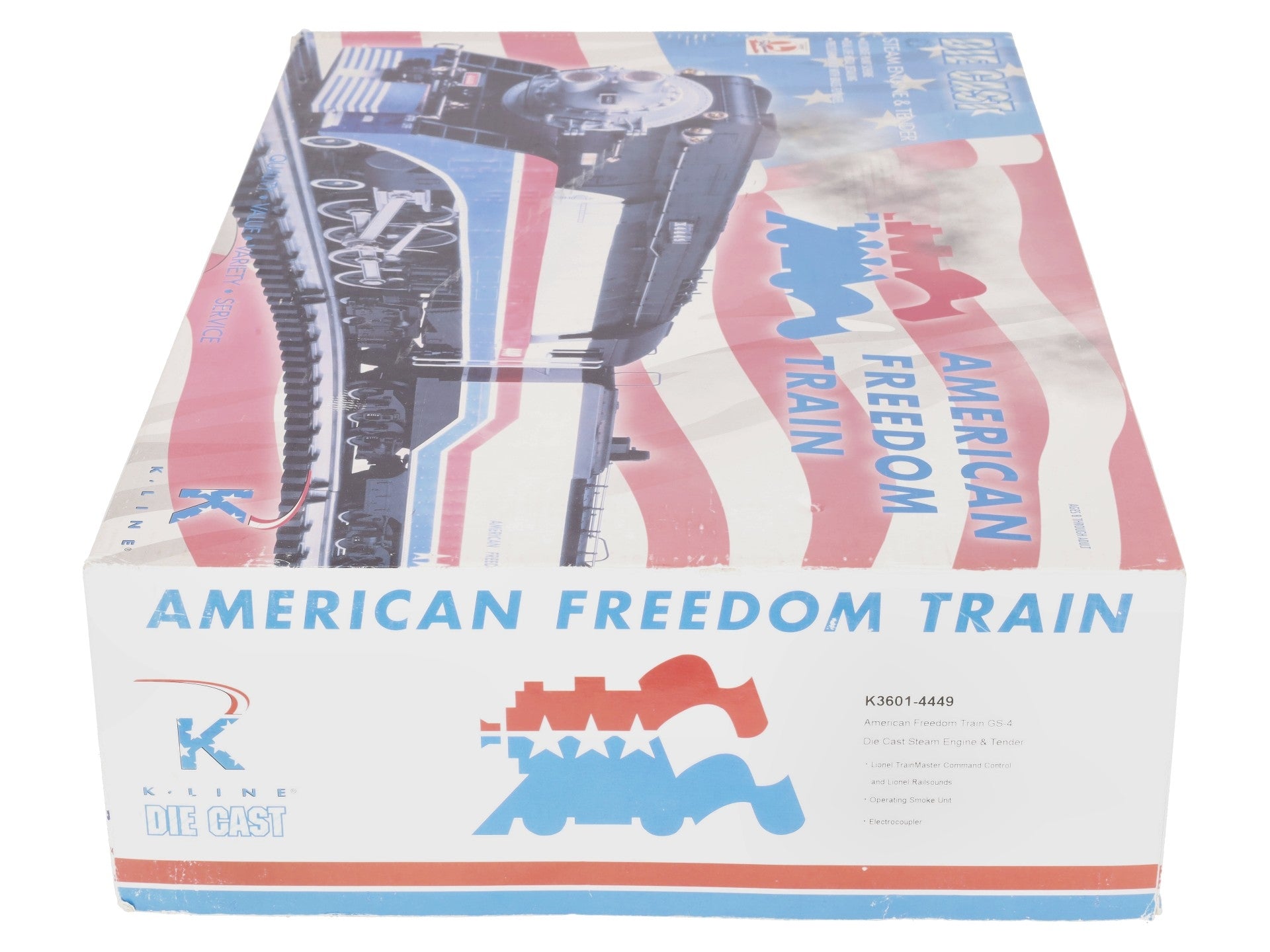 K-Line K3601-4449 American Freedom Train GS-4 Steam Engine #4449 EX/Box