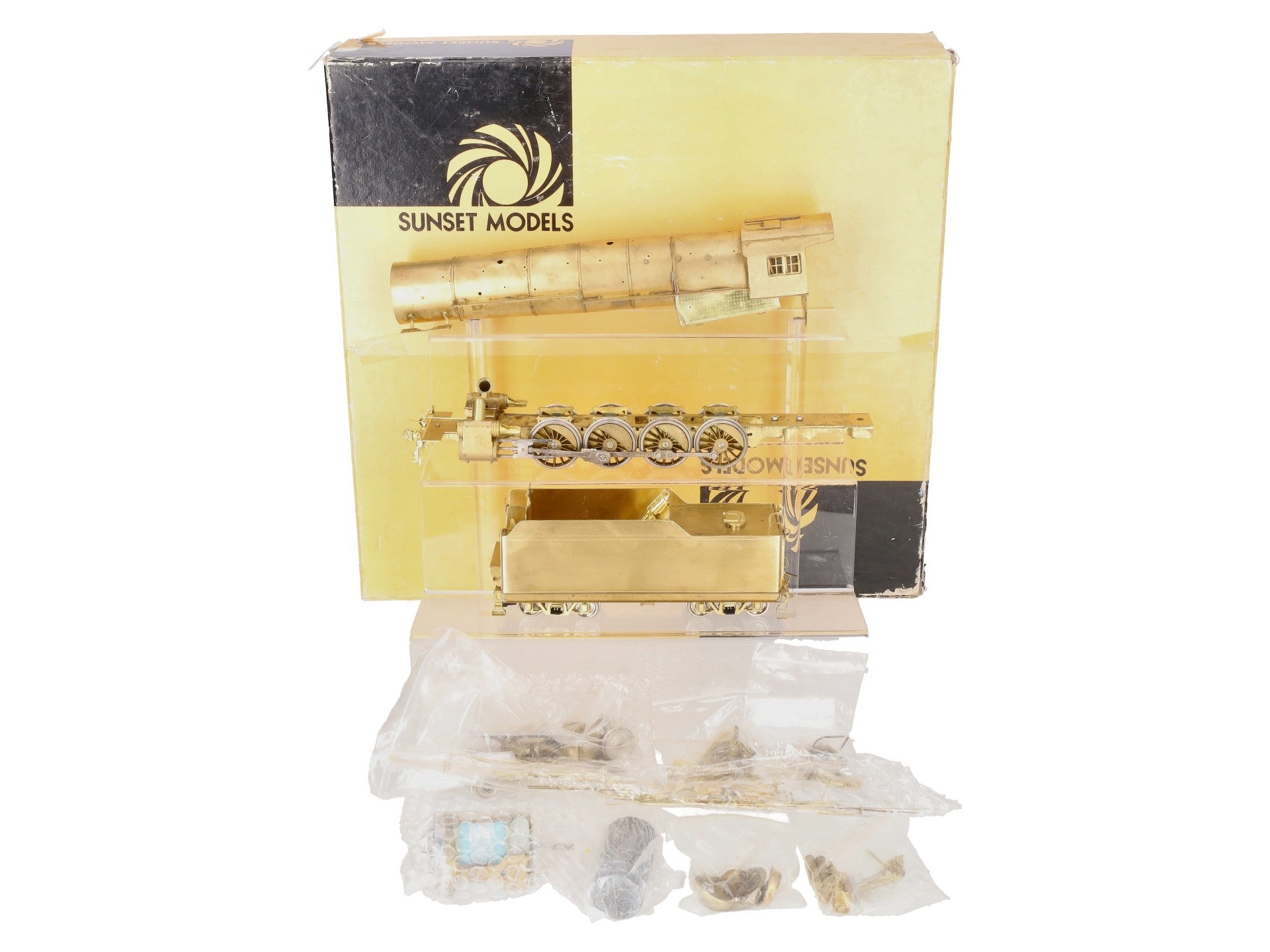 Sunset Models O Scale Brass USRA Heavy 4-8-2 Steam Loco & Tender - Disassembled EX/Box