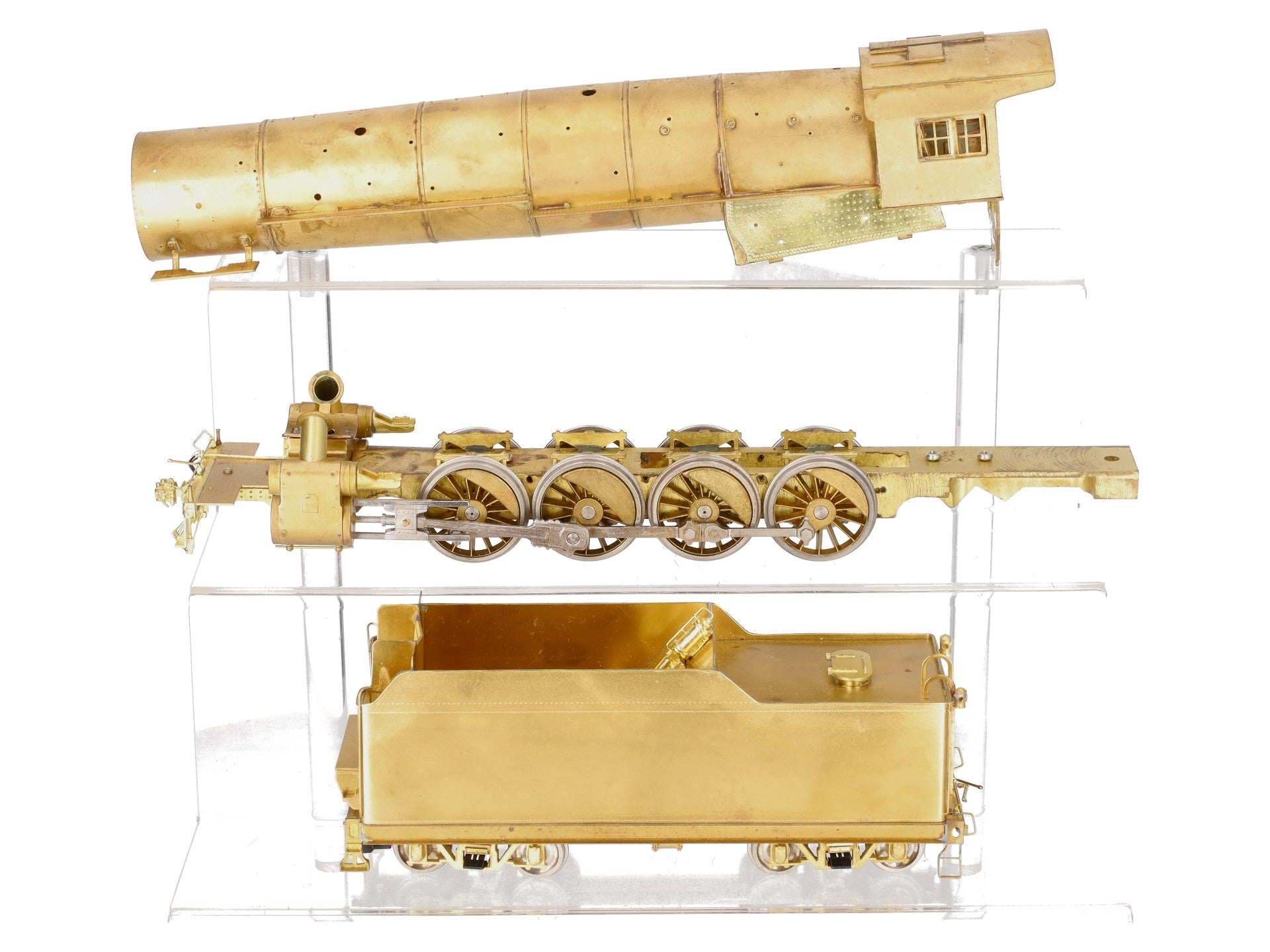 Sunset Models O Scale Brass USRA Heavy 4-8-2 Steam Loco & Tender - Disassembled EX/Box
