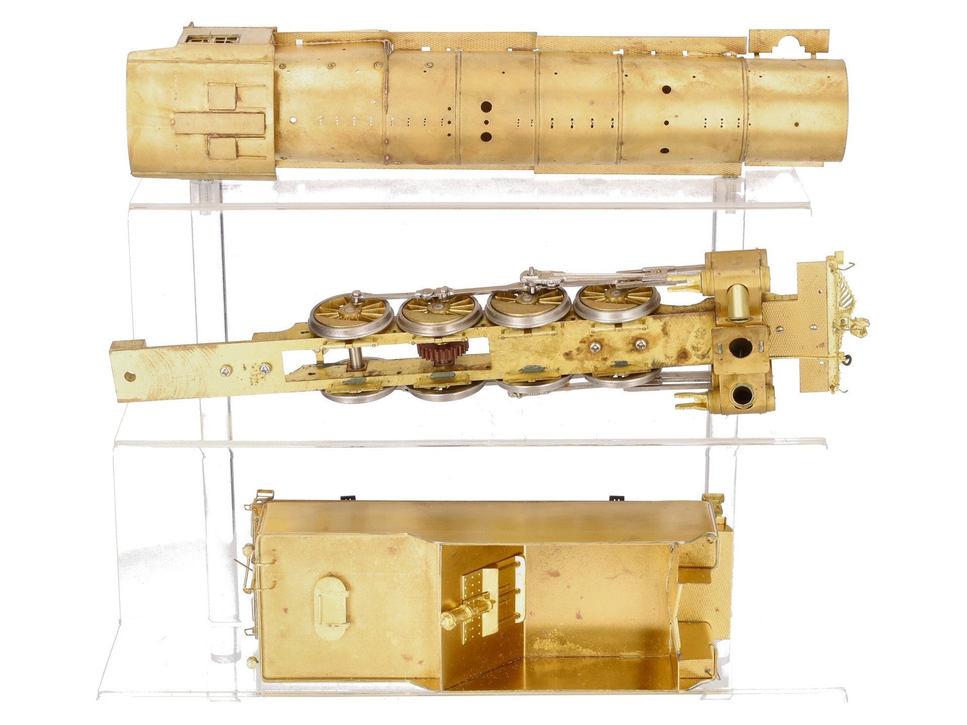 Sunset Models O Scale Brass USRA Heavy 4-8-2 Steam Loco & Tender - Disassembled EX/Box