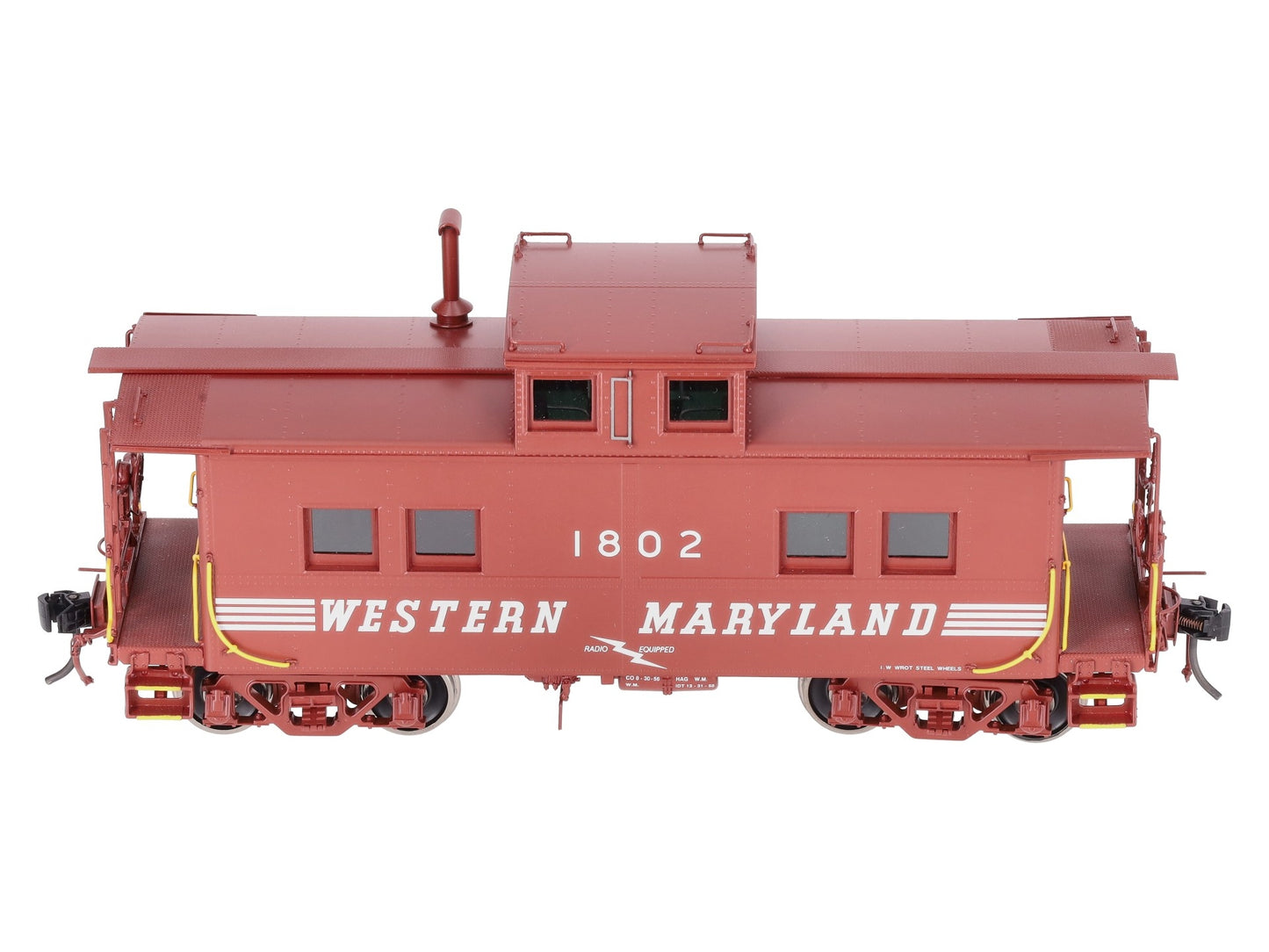 Boo-Rim Precision O Brass Western Maryland Steel Caboose #1802 (2-Rail) LN/Box