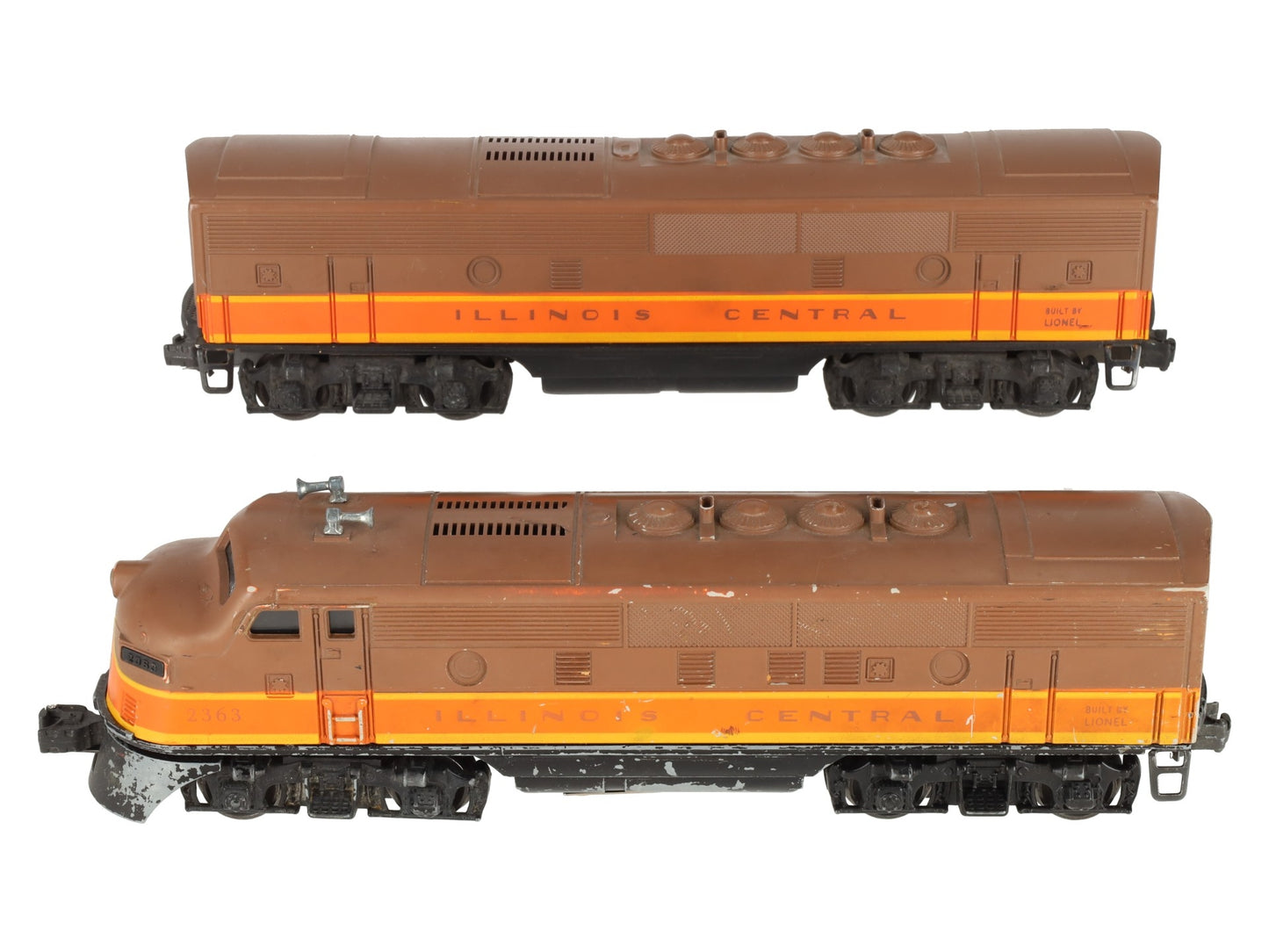 Lionel 2363 Vintage O Illinois Central AB Diesel Locomotive Set VG