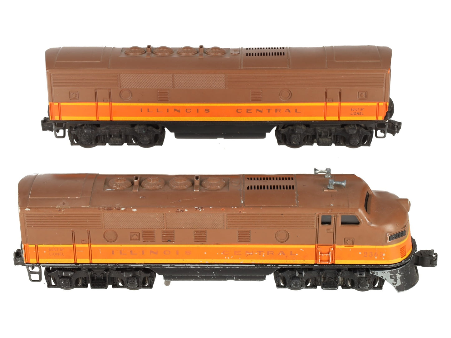 Lionel 2363 Vintage O Illinois Central AB Diesel Locomotive Set VG
