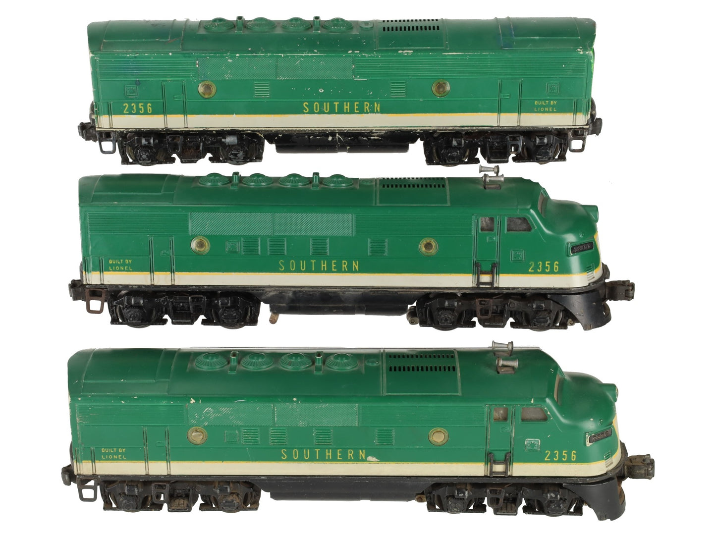 Lionel 2356 Vintage O Southern F-3 ABA Diesel Locomotives VG