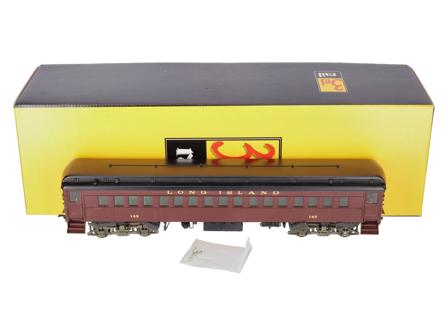 Sunset Models O Brass Long Island RR P54 Passenger Commuter Car #145 (2-Rail) EX/Box