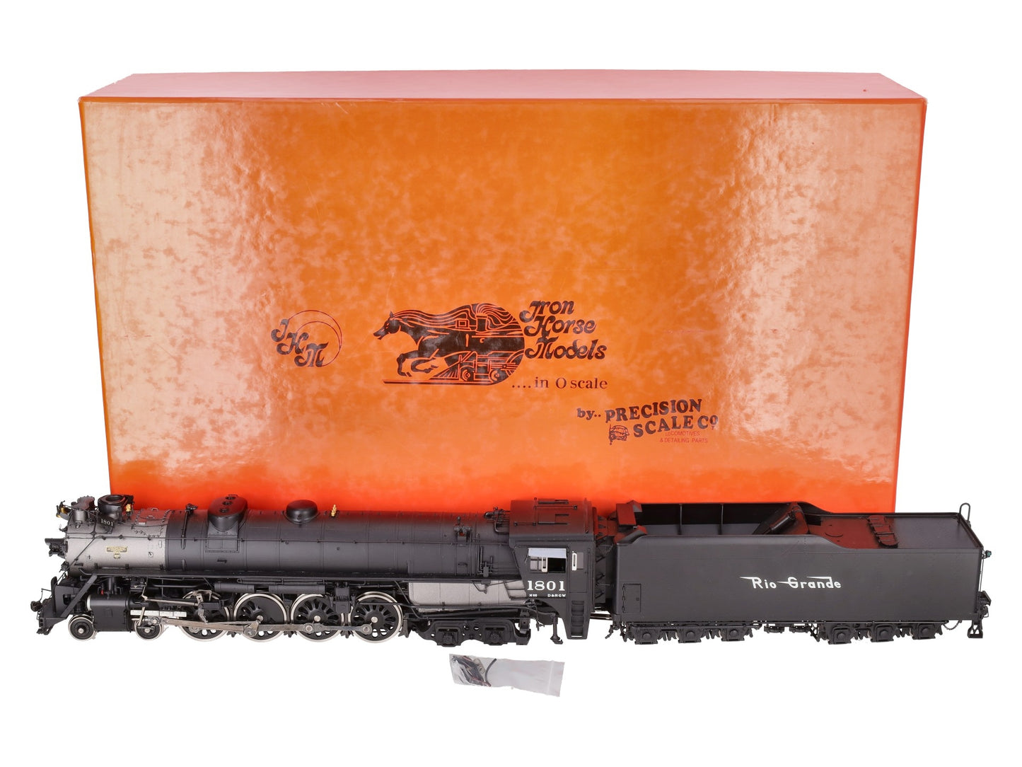 Precision Scale Co 17247-2 O 2R Brass D&RGW 4-8-4 M-68 Steam Loco & Tender #1801 EX/Box