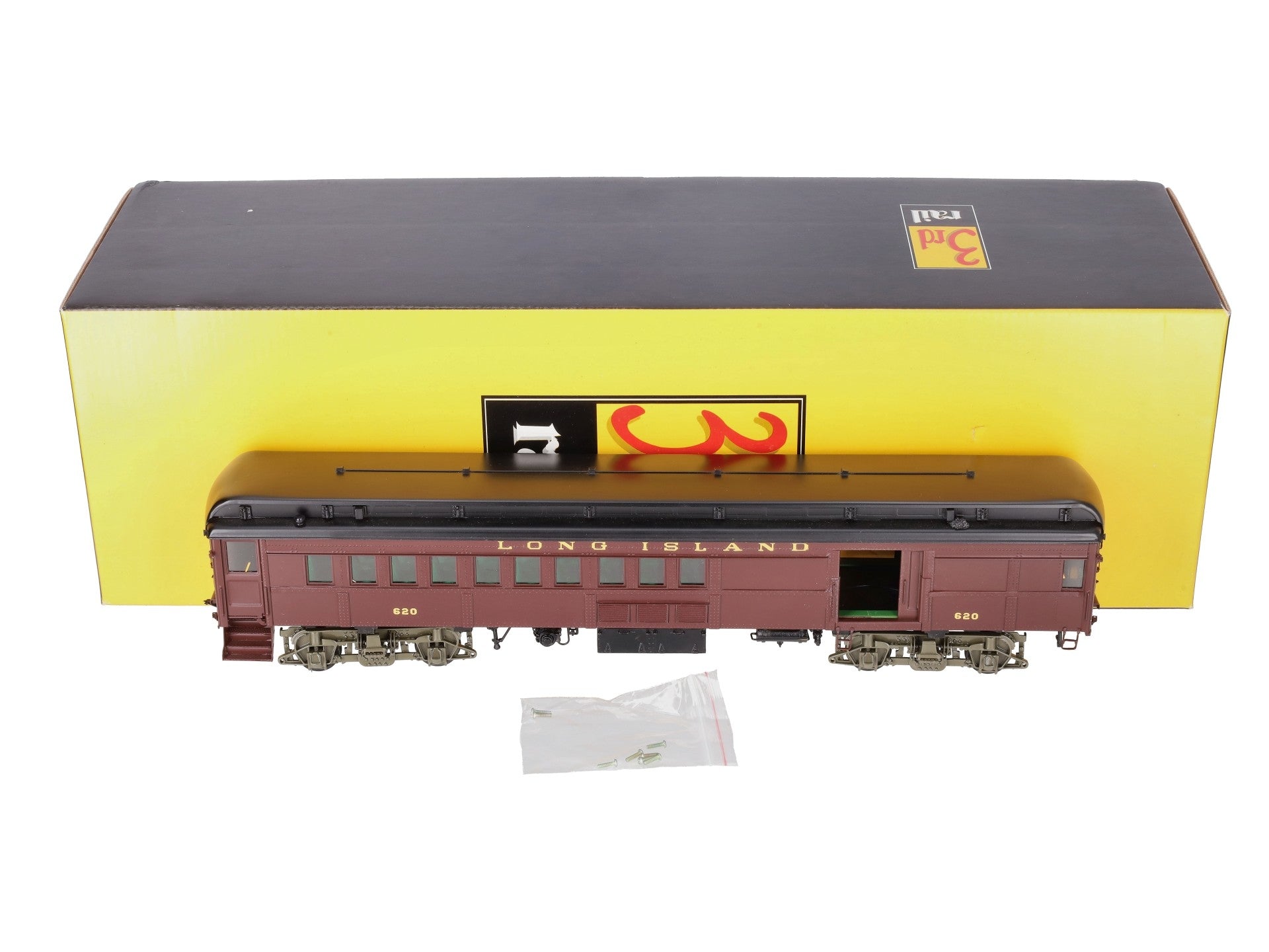 Sunset Models O Brass Long Island RR PB54 Combine Commuter Car #620 (2-Rail) EX/Box