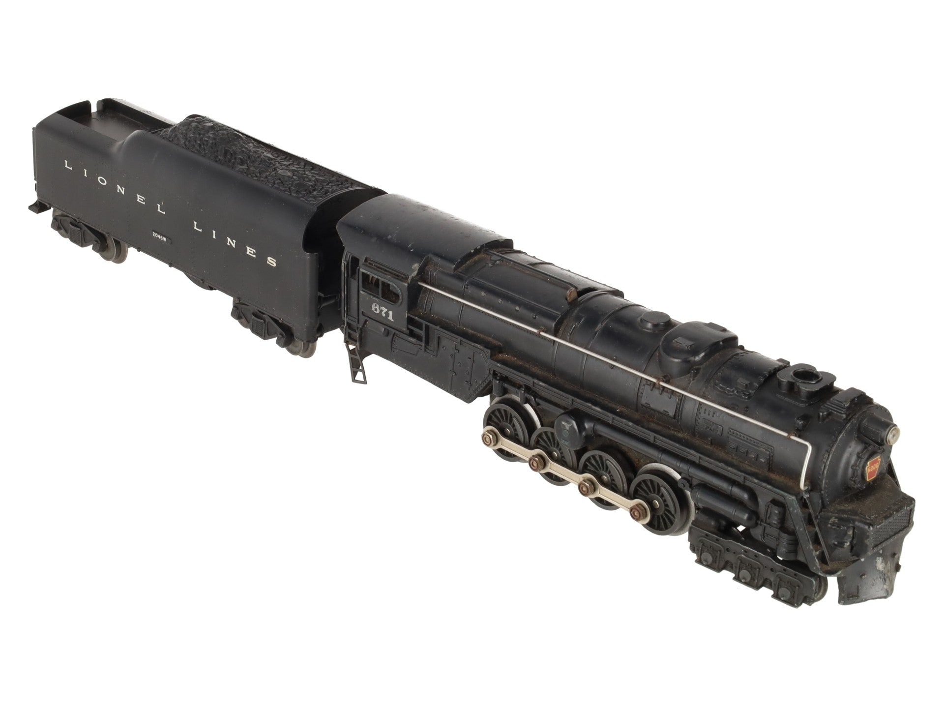 Lionel 671 Vintage O 6-8-6 Die-Cast Steam Turbine Locomotive w/2046W Tender VG