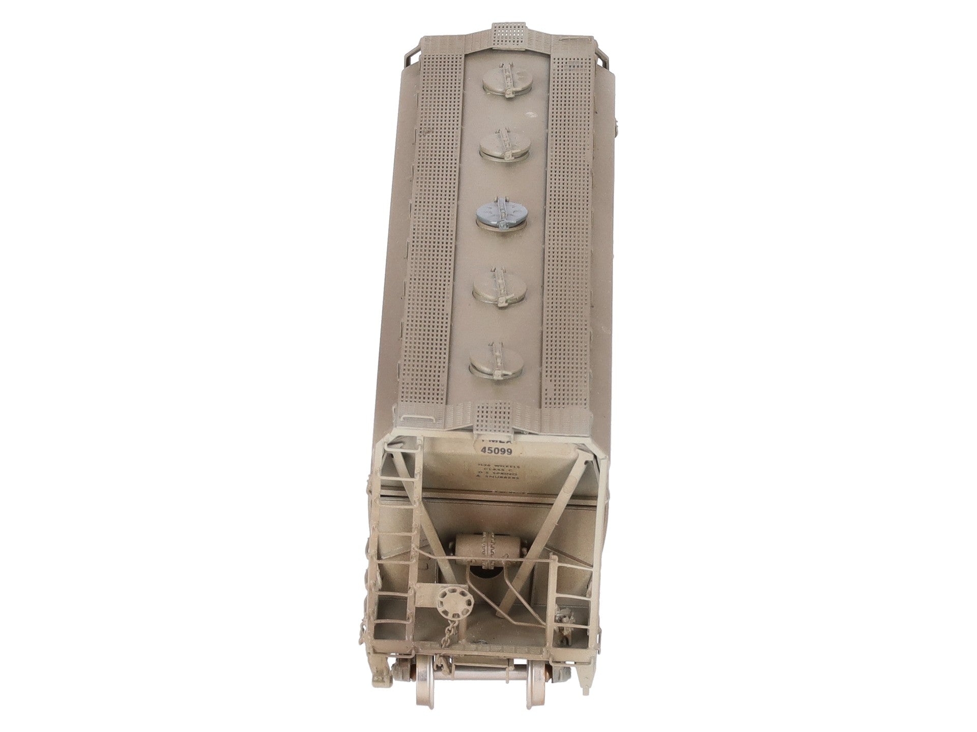 Overland OMI-3094 HO BRASS Custom FMC 3-Bay Centerflow 3560 Covered Hopper/Box