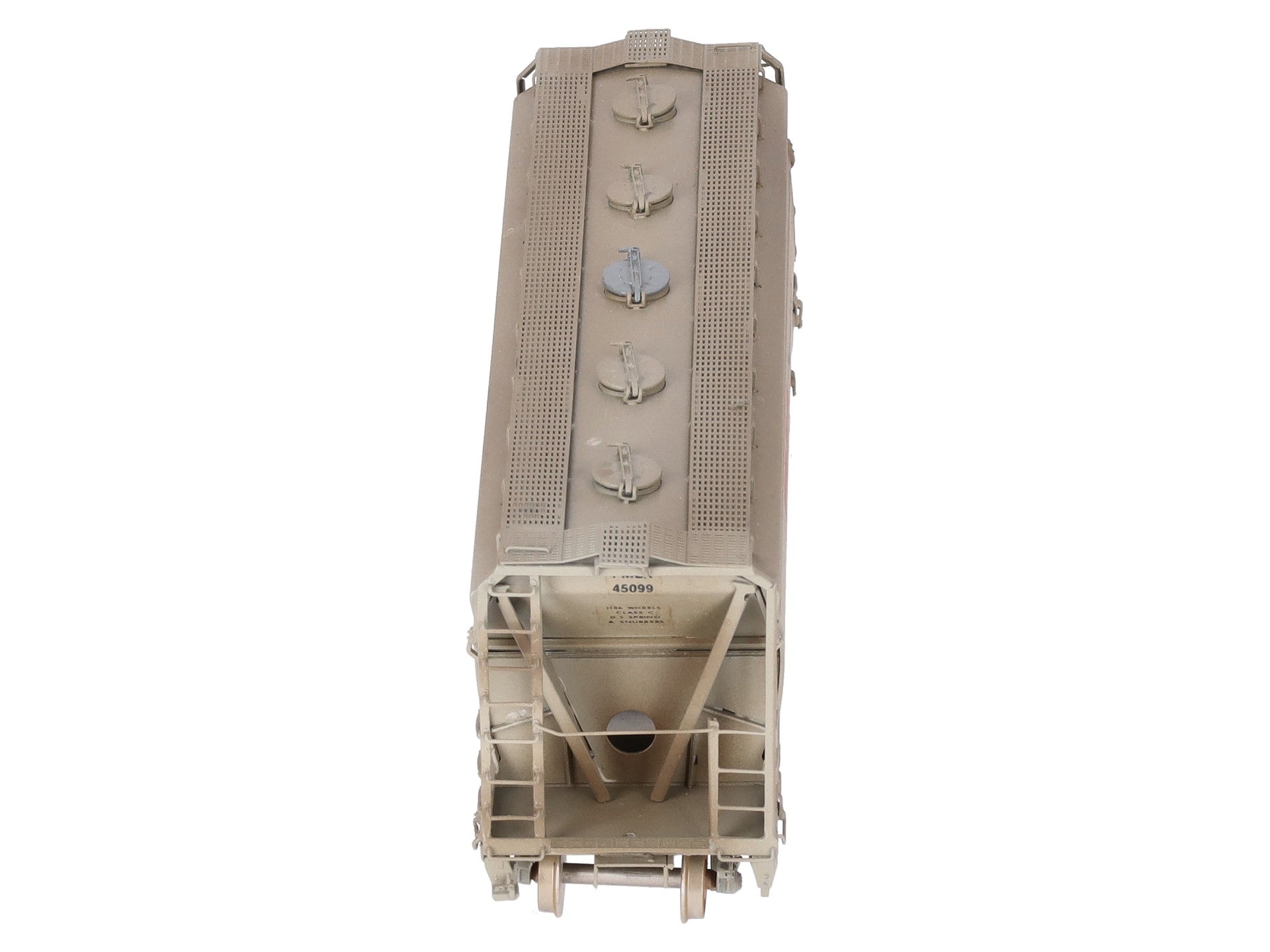 Overland OMI-3094 HO BRASS Custom FMC 3-Bay Centerflow 3560 Covered Hopper/Box