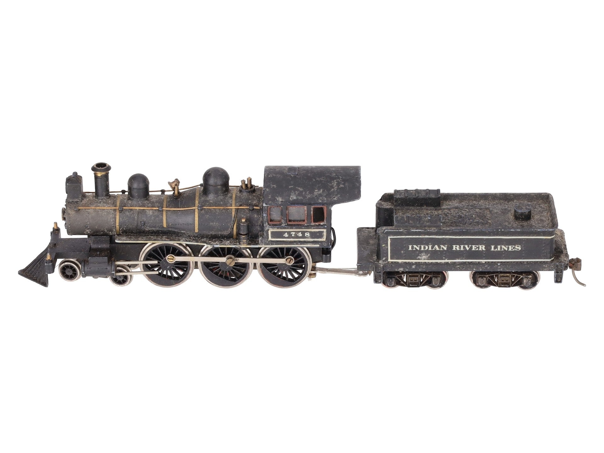 New One HO Indian River Lines 4-6-0 Steam Locomotive & Tender #4748 Custom