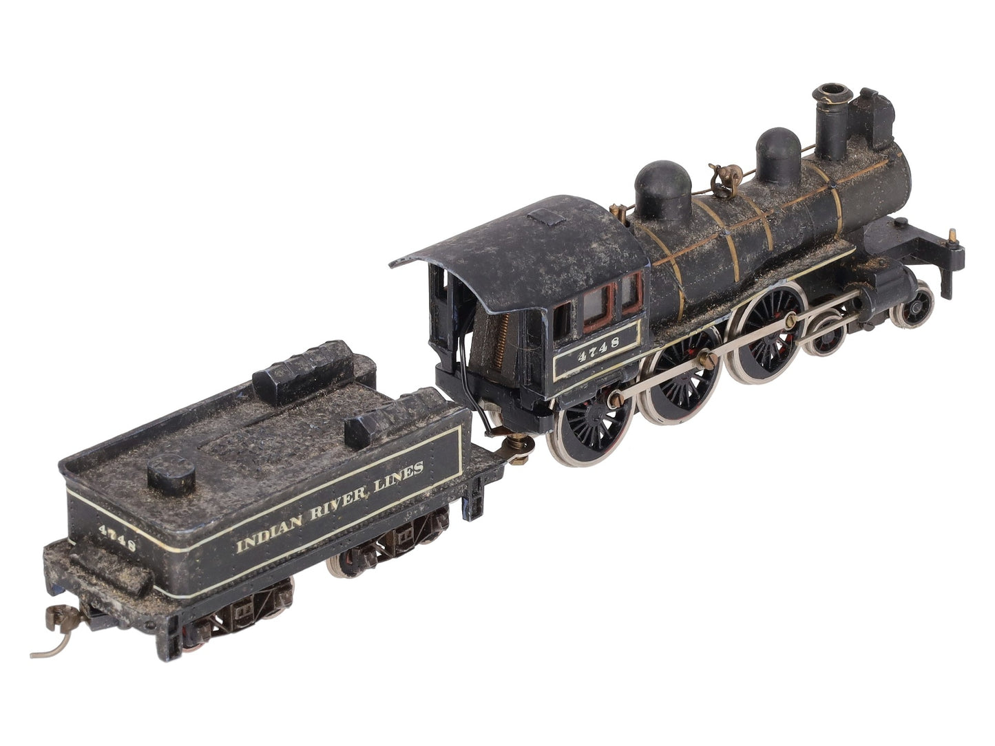 New One HO Indian River Lines 4-6-0 Steam Locomotive & Tender #4748 Custom