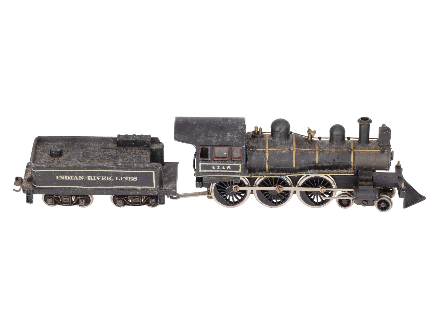 New One HO Indian River Lines 4-6-0 Steam Locomotive & Tender #4748 Custom