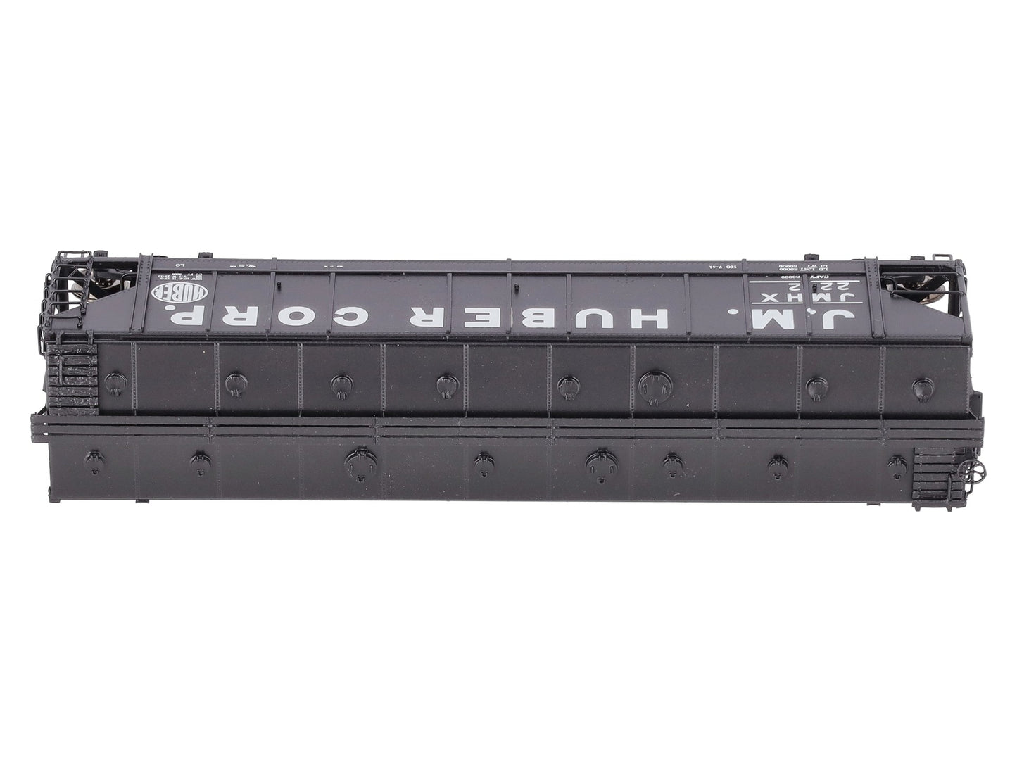 Overland 3274.3 HO BRASS J.M. Huber Carbon Black 47' Hopper #222 EX/Box