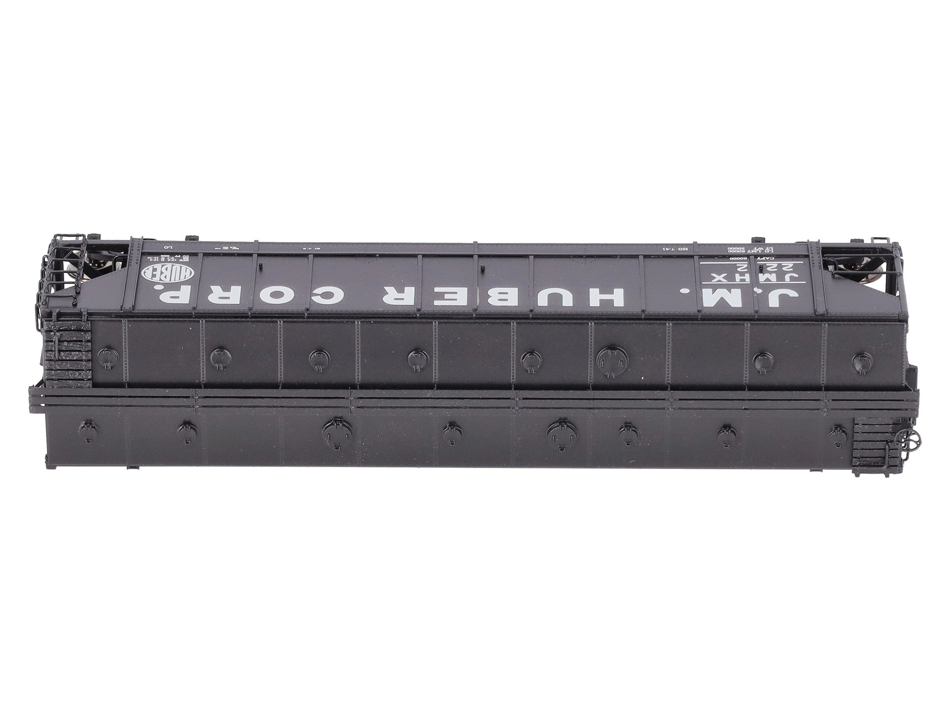 Overland 3274.3 HO BRASS J.M. Huber Carbon Black 47' Hopper #222 EX/Box