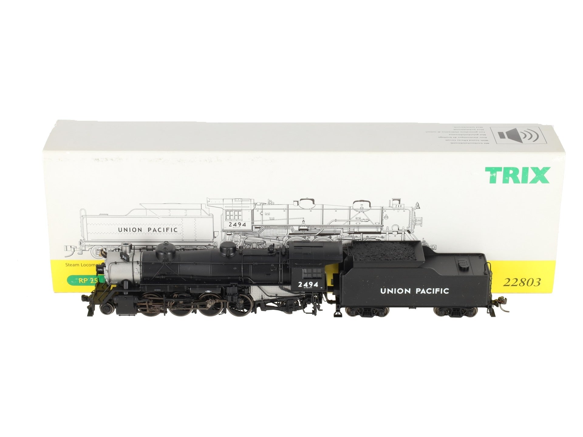 Trix 22803 Union Pacific USRA Light Mikado #2494 w/DCC & Sound LN/Box