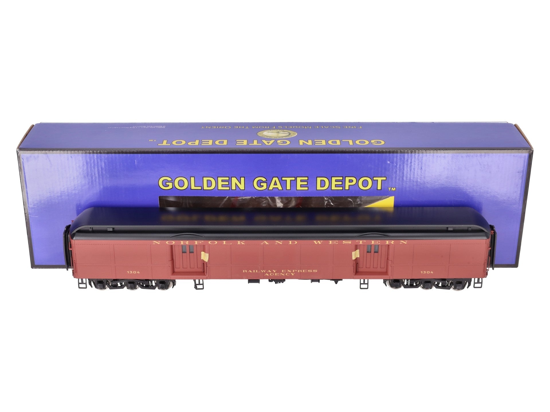 Golden Gate Depot O Norfolk & Western Heavy Weight Baggage Car #1304 (2-Rail) LN/Box