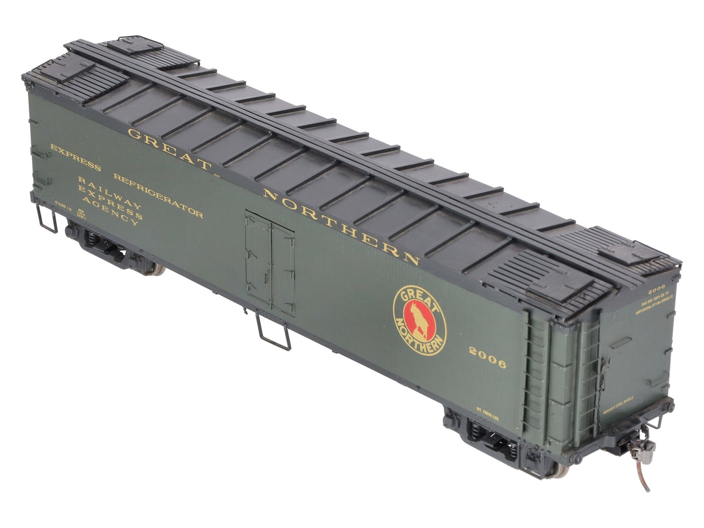 Ajin O Brass Great Northern Refrigerator Car #2006 (2-Rail) - Painted