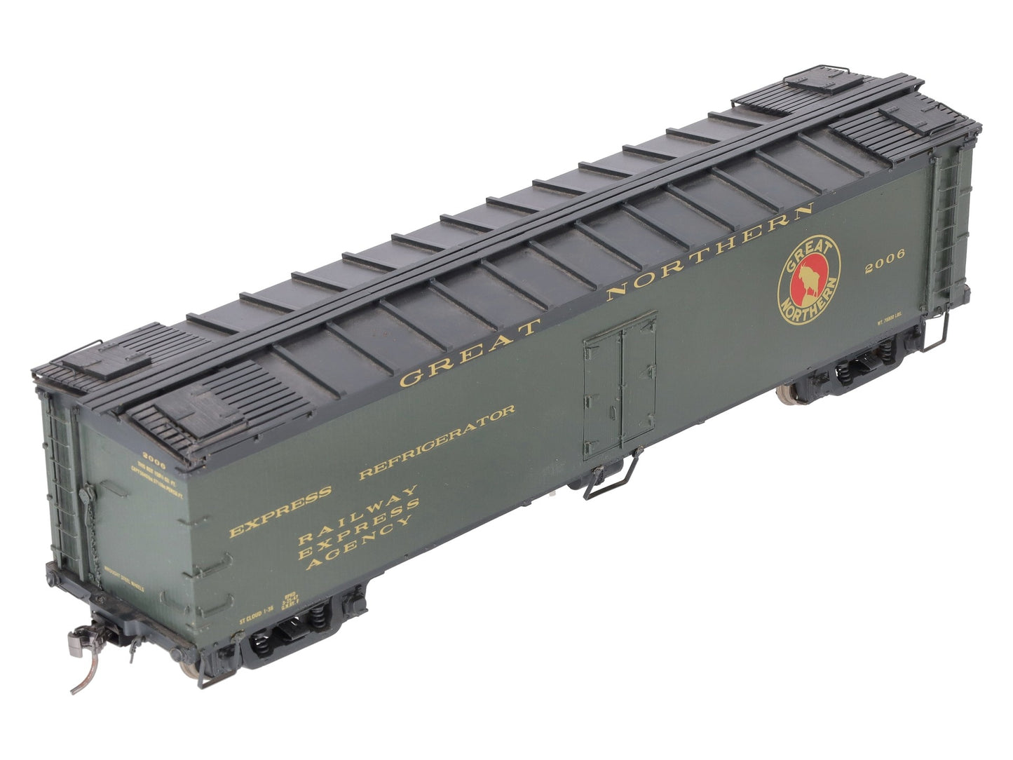 Ajin O Brass Great Northern Refrigerator Car #2006 (2-Rail) - Painted