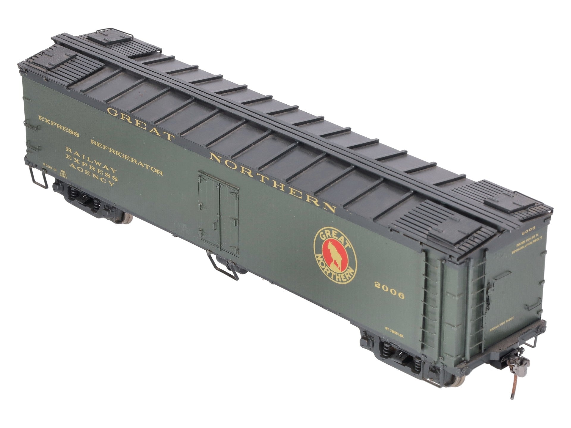 Ajin O Brass Great Northern Refrigerator Car #2006 (2-Rail) - Painted