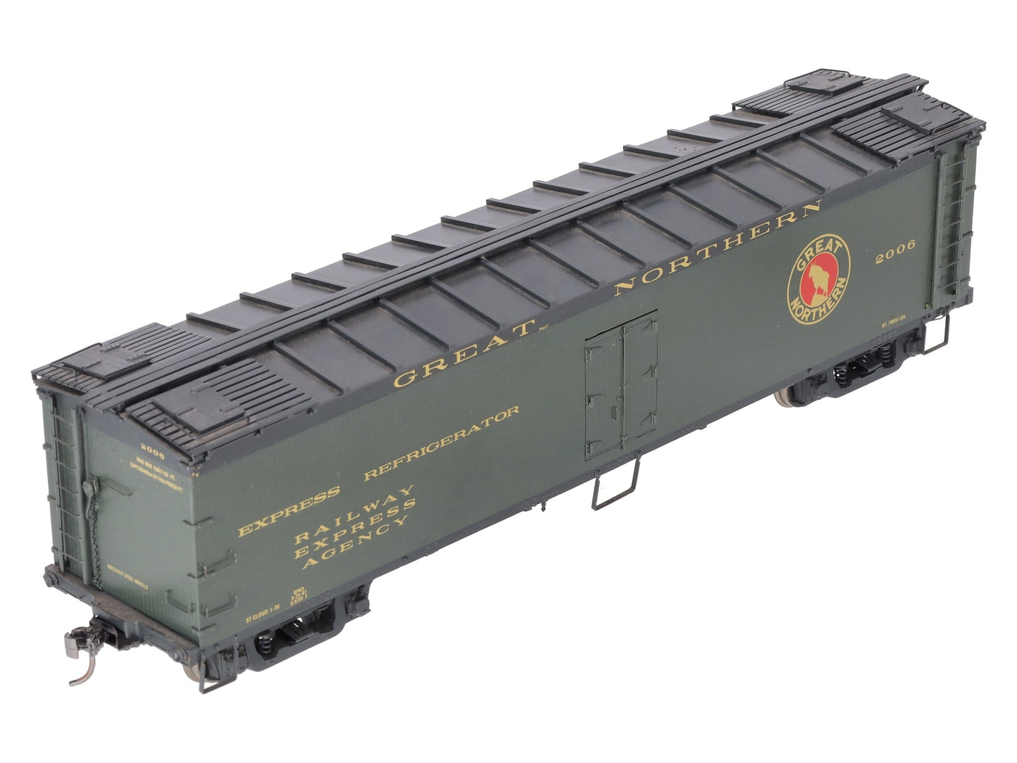 Ajin O Brass Great Northern Refrigerator Car #2006 (2-Rail) - Painted