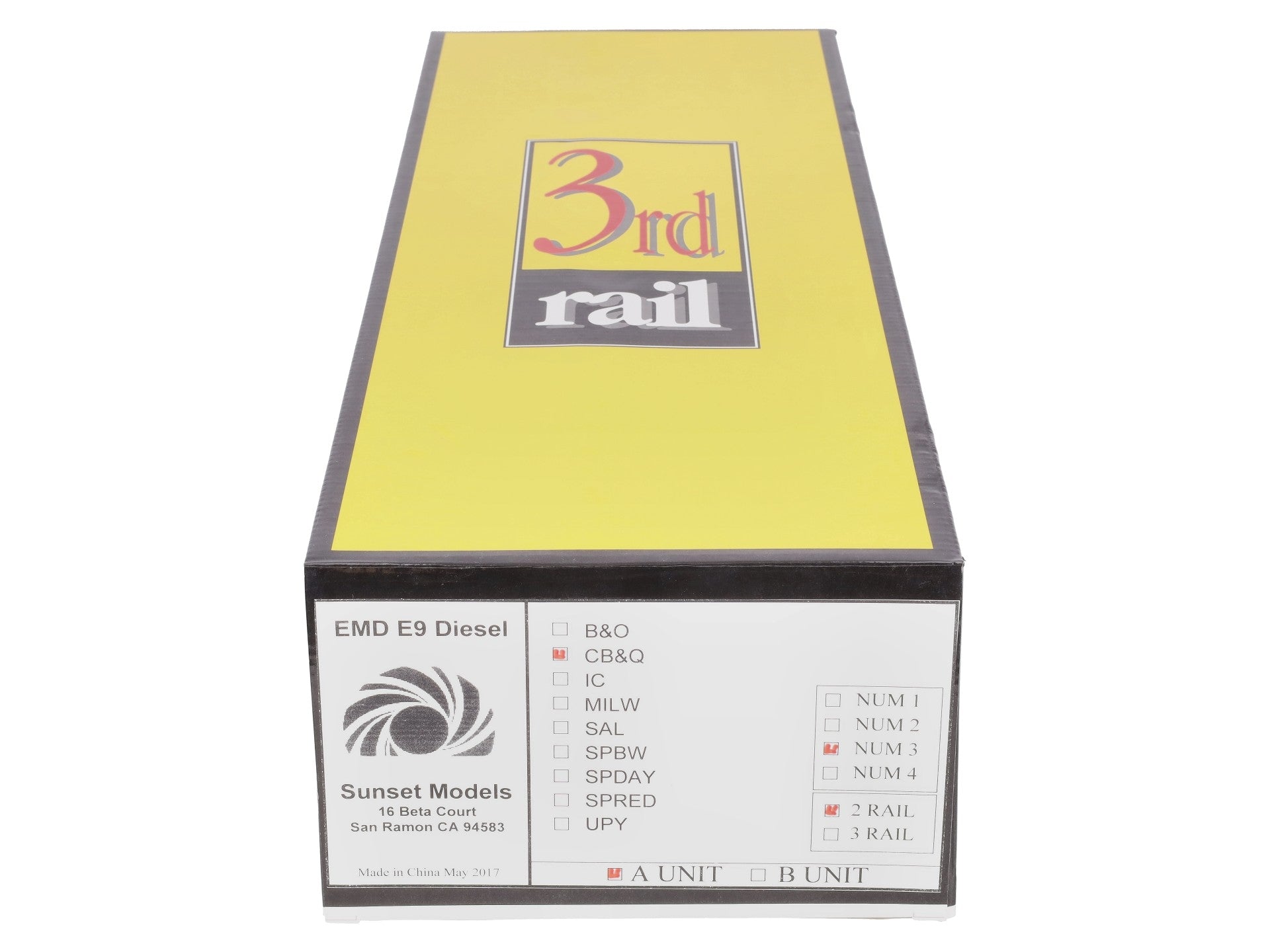 Sunset Models O Scale 2-Rail CB&Q EMD E9 A-Unit Diesel Locomotive EX/Box