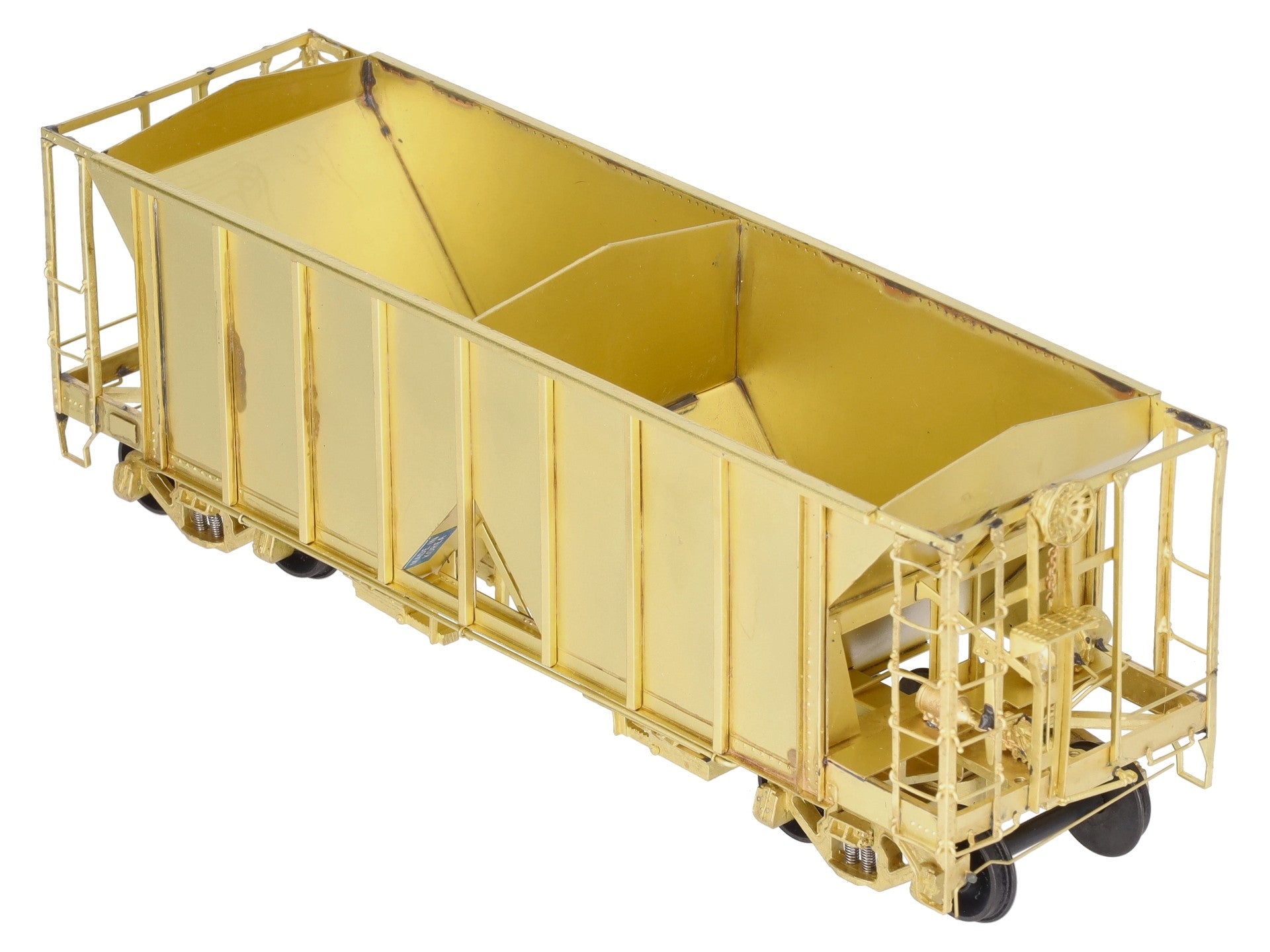 Pecos River Brass O Brass Santa Fe 34' Ballast Car/2-Bay Hopper (2-Rail) EX/Box