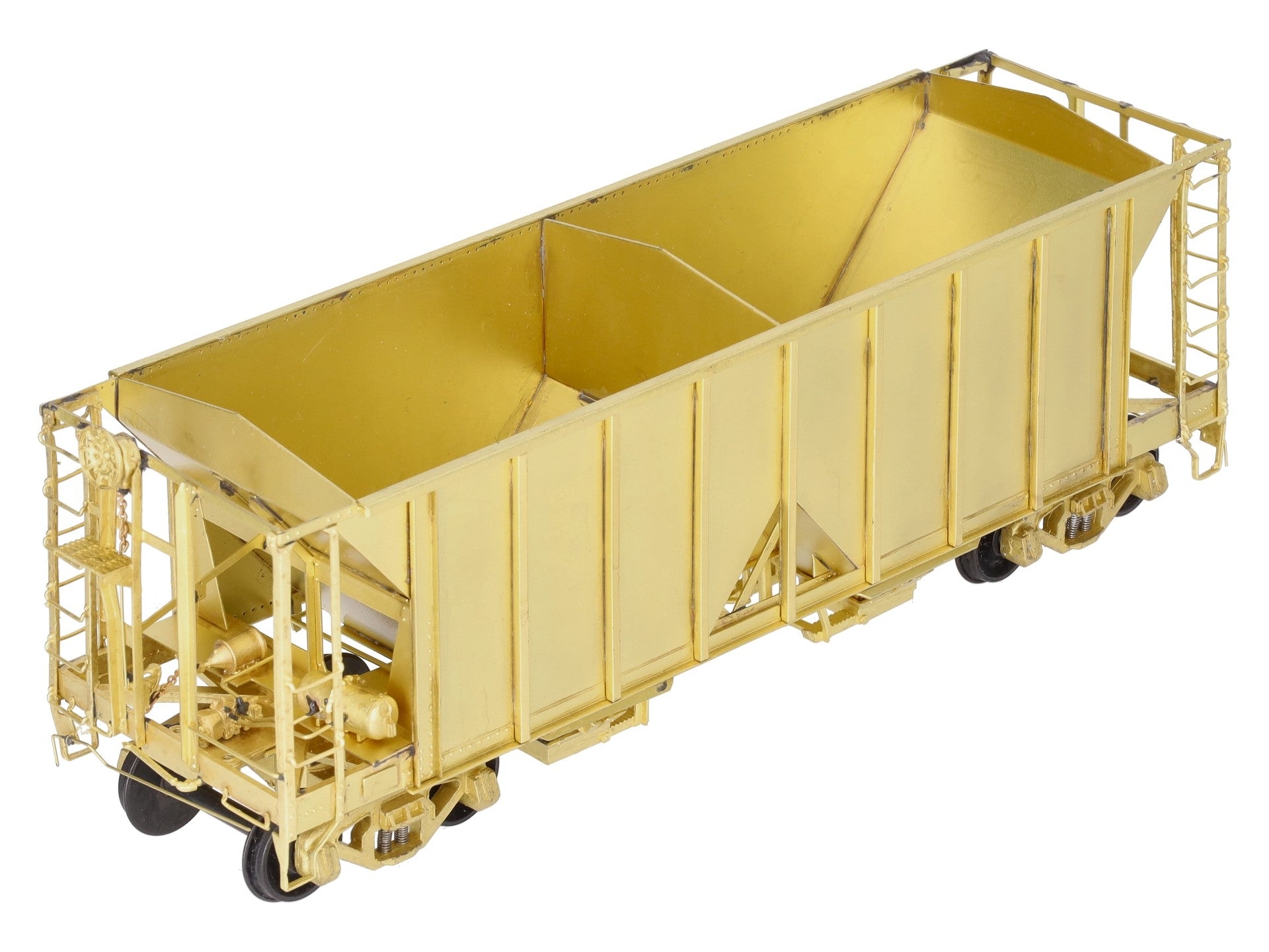 Pecos River Brass O Brass Santa Fe 34' Ballast Car/2-Bay Hopper (2-Rail) EX/Box