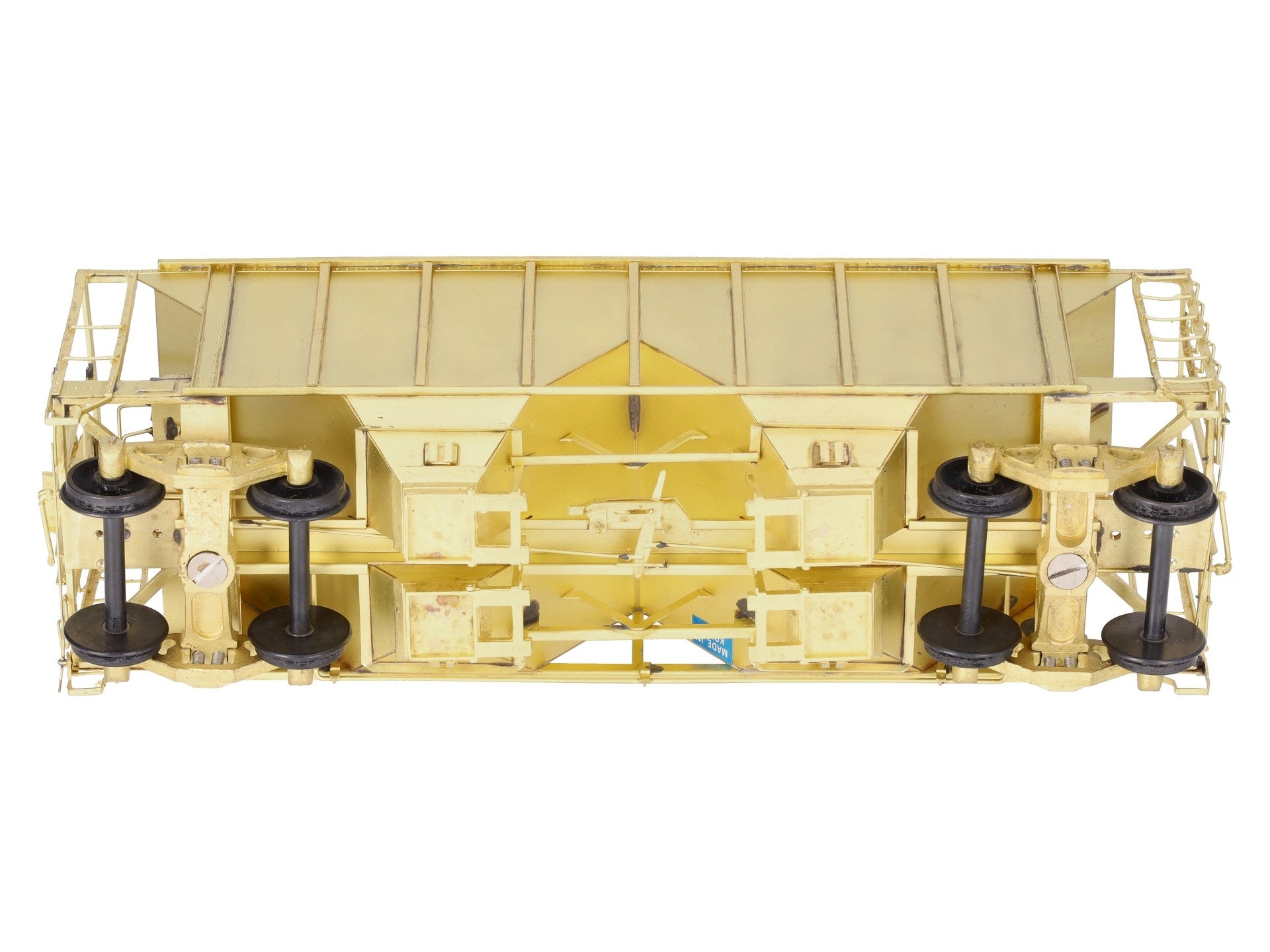 Pecos River Brass O Brass Santa Fe 34' Ballast Car/2-Bay Hopper (2-Rail) EX/Box