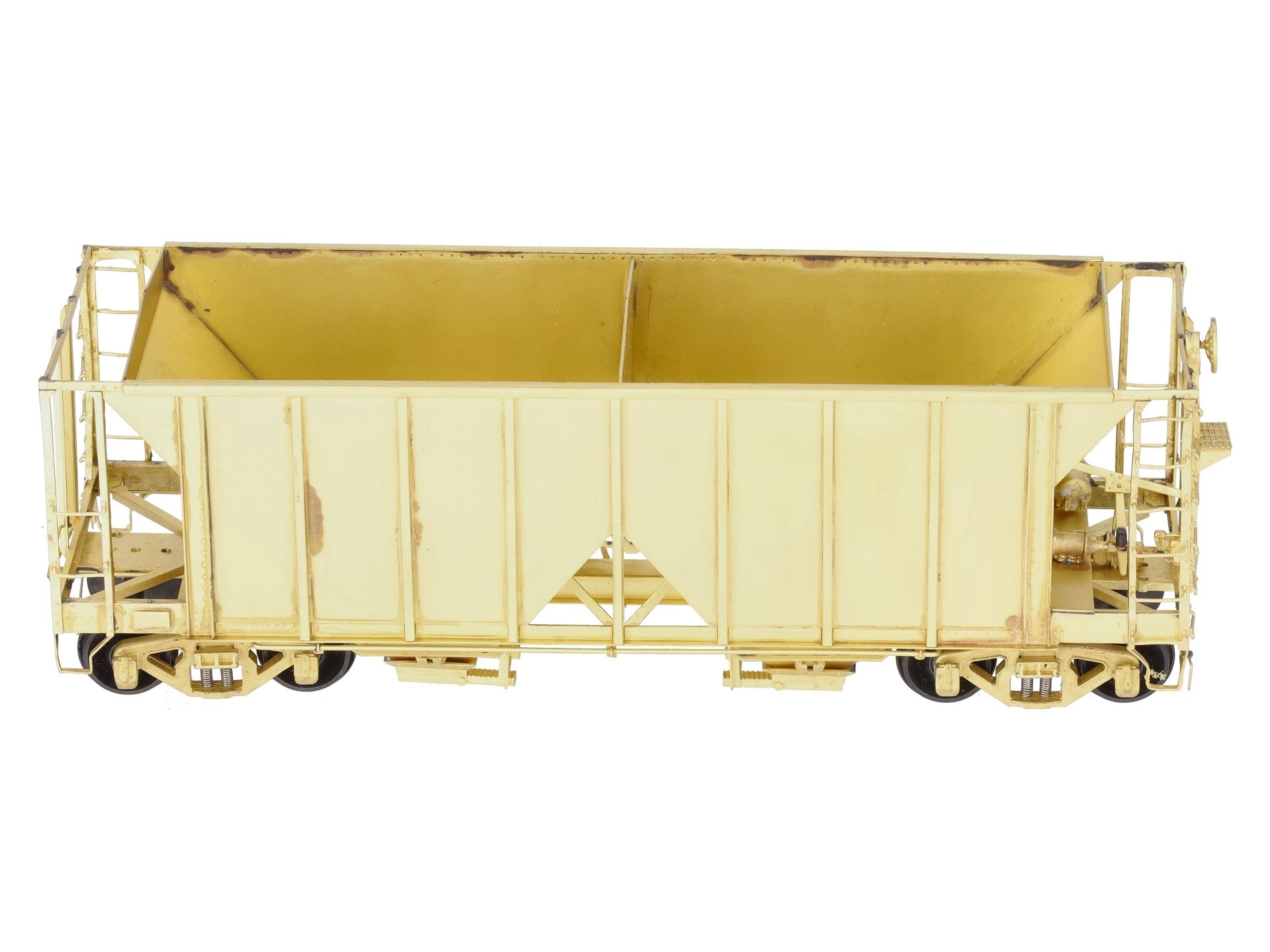 Pecos River Brass O Brass Santa Fe 34' Ballast Car/2-Bay Hopper (2-Rail) EX/Box
