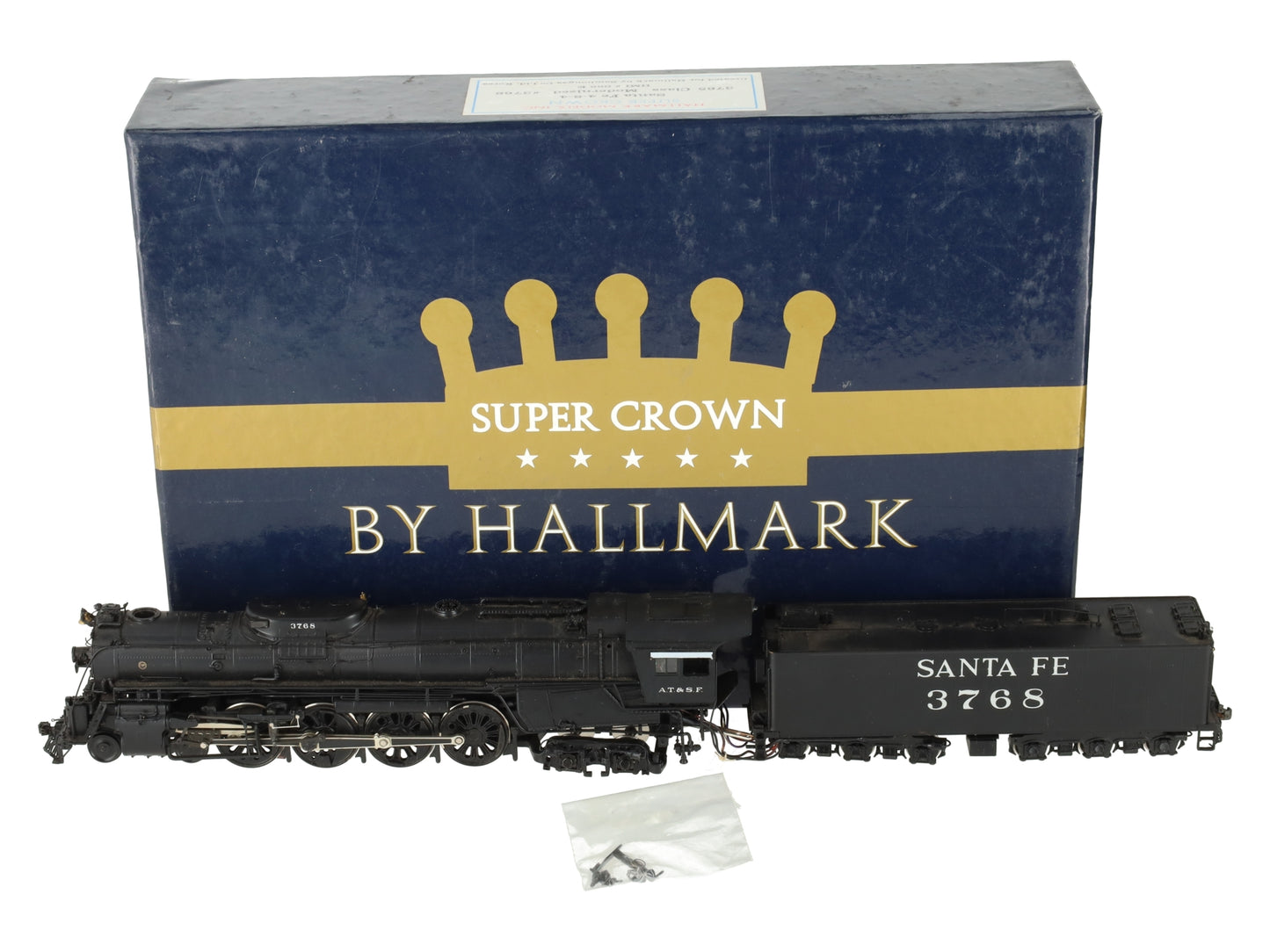 Hallmark BRASS HO Scale Atchison Topeka Santa Fe Steam Locomotive #3768 VG/Box